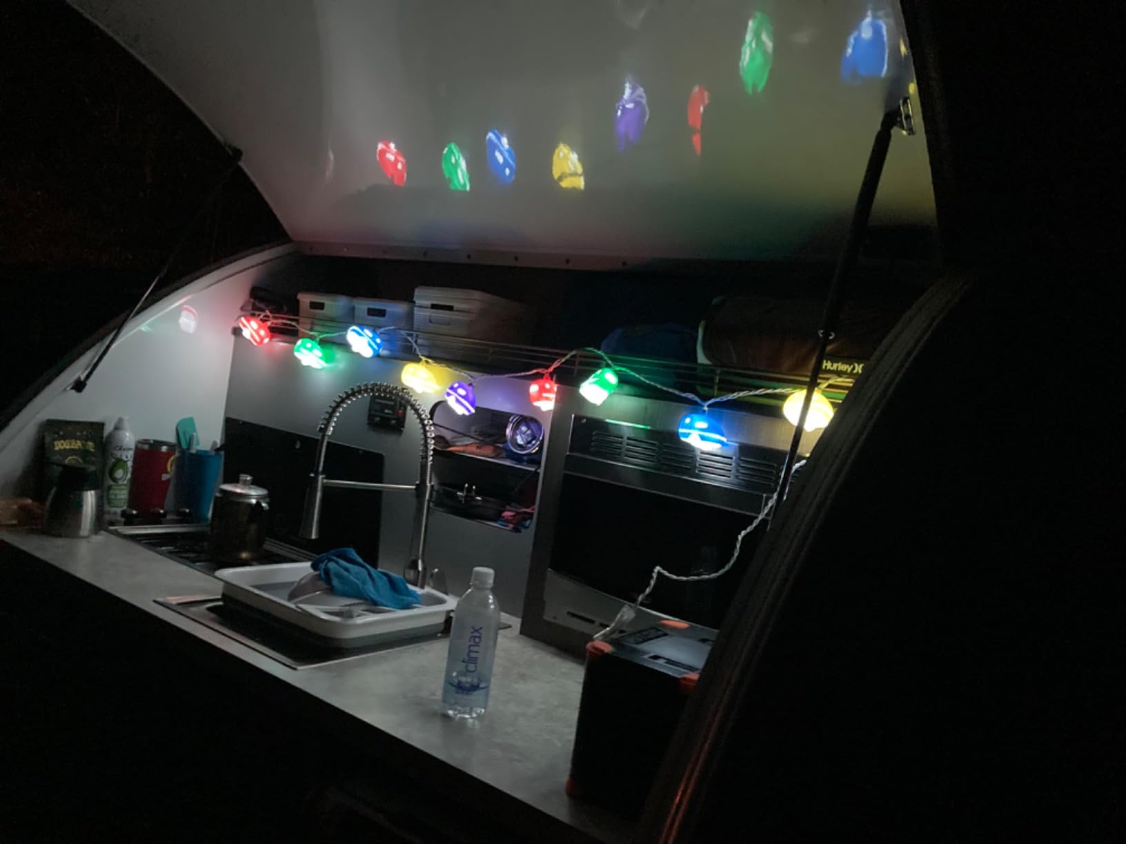Camco Retro Travel Trailer Party Lights - Features an 8' Strand with (10) Travel Trailer Lights - Camping String Lights - Perfect for RV Awnings and Campsite Décor (42655) customer photo 2
