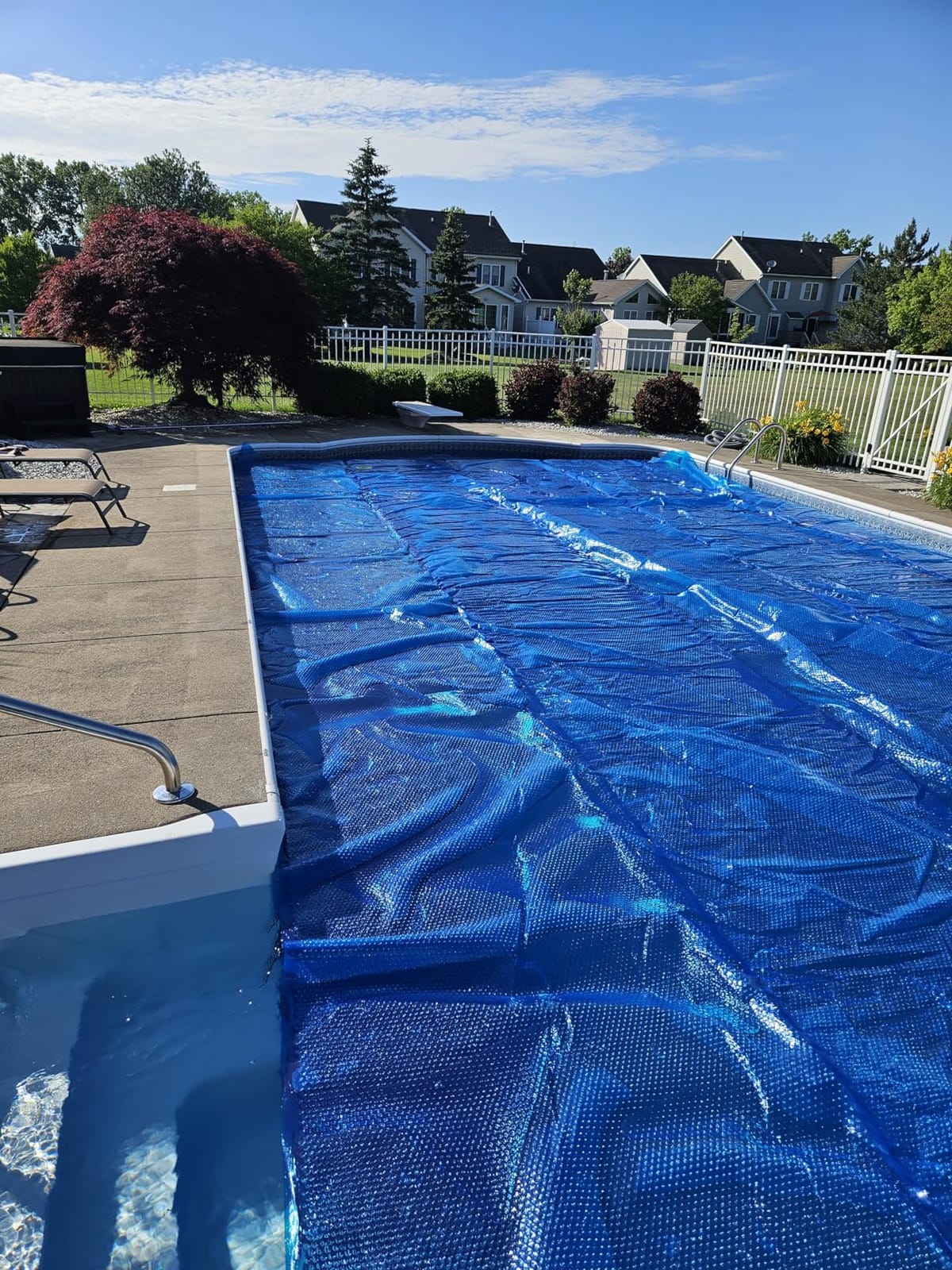 Blue Wave 16x32-ft Rectangle Solar Pool Cover 12-Mil Blue – Solar Cover for Above Ground Pool & Inground Pool, Thermal Bubble Blanket for Heat Retention & Reduced Evaporation customer photo 2