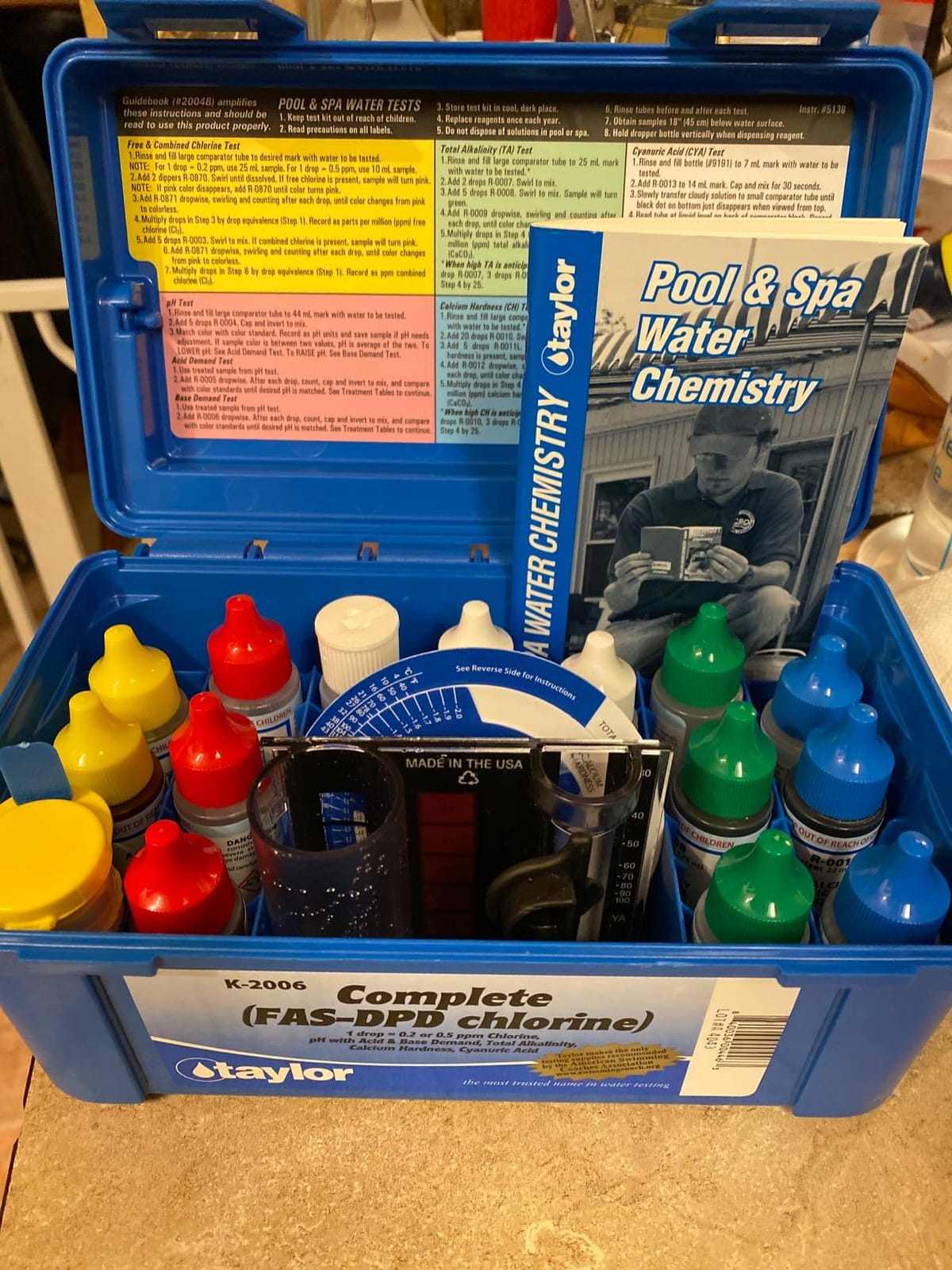 Taylor Pool Water Test Kit, Complete Swimming Pool Water Test Kit, for Chlorine, pH, and Alkaline Levels, Ideal for Pools, Hot Tubs, and Spas, 1-Pack customer photo 1