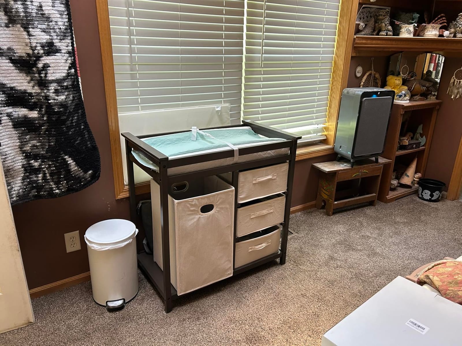 Badger Basket Baby Changing Table with Laundry Hamper & Storage - White customer photo 2