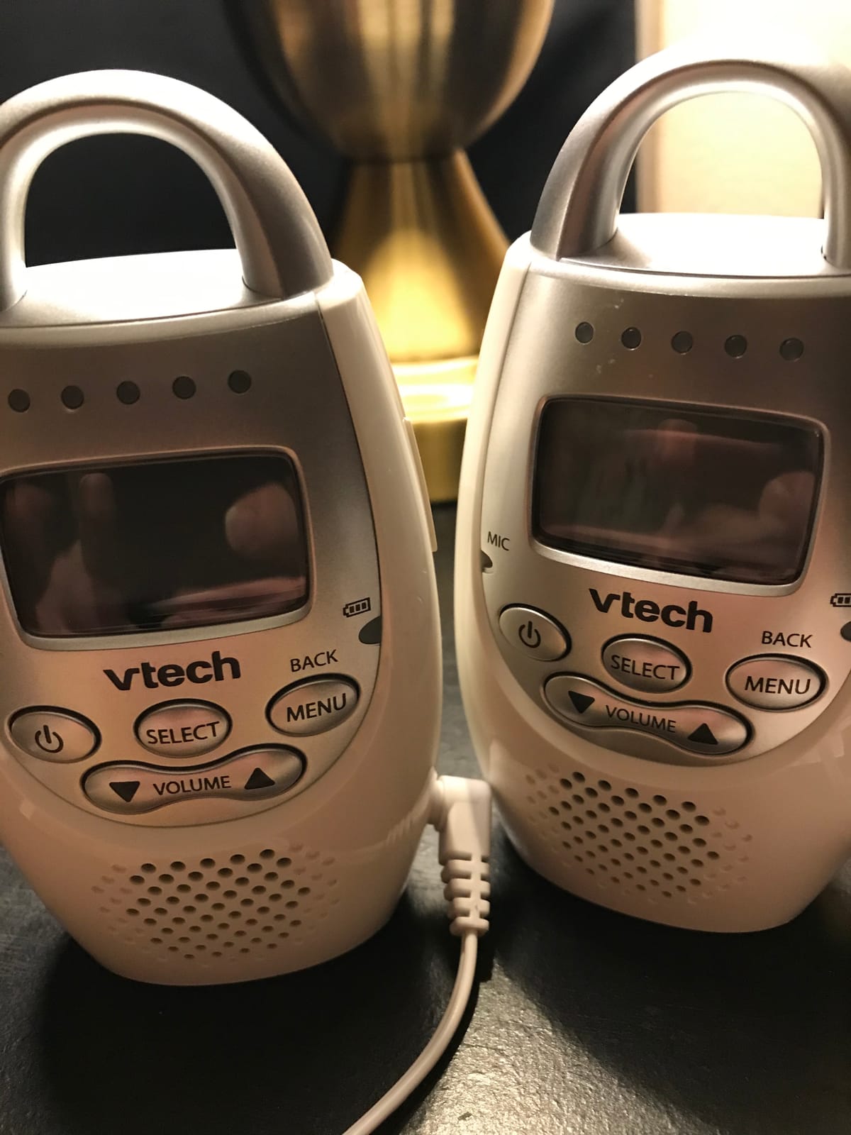 VTech DM221-2 Digital Audio Baby Monitor with 2 Parent Units, DECT 6.0, 1000ft Long Range, Talk Back Intercom, Vibrating Alert, Night Light, Rechargeable - White customer photo 2