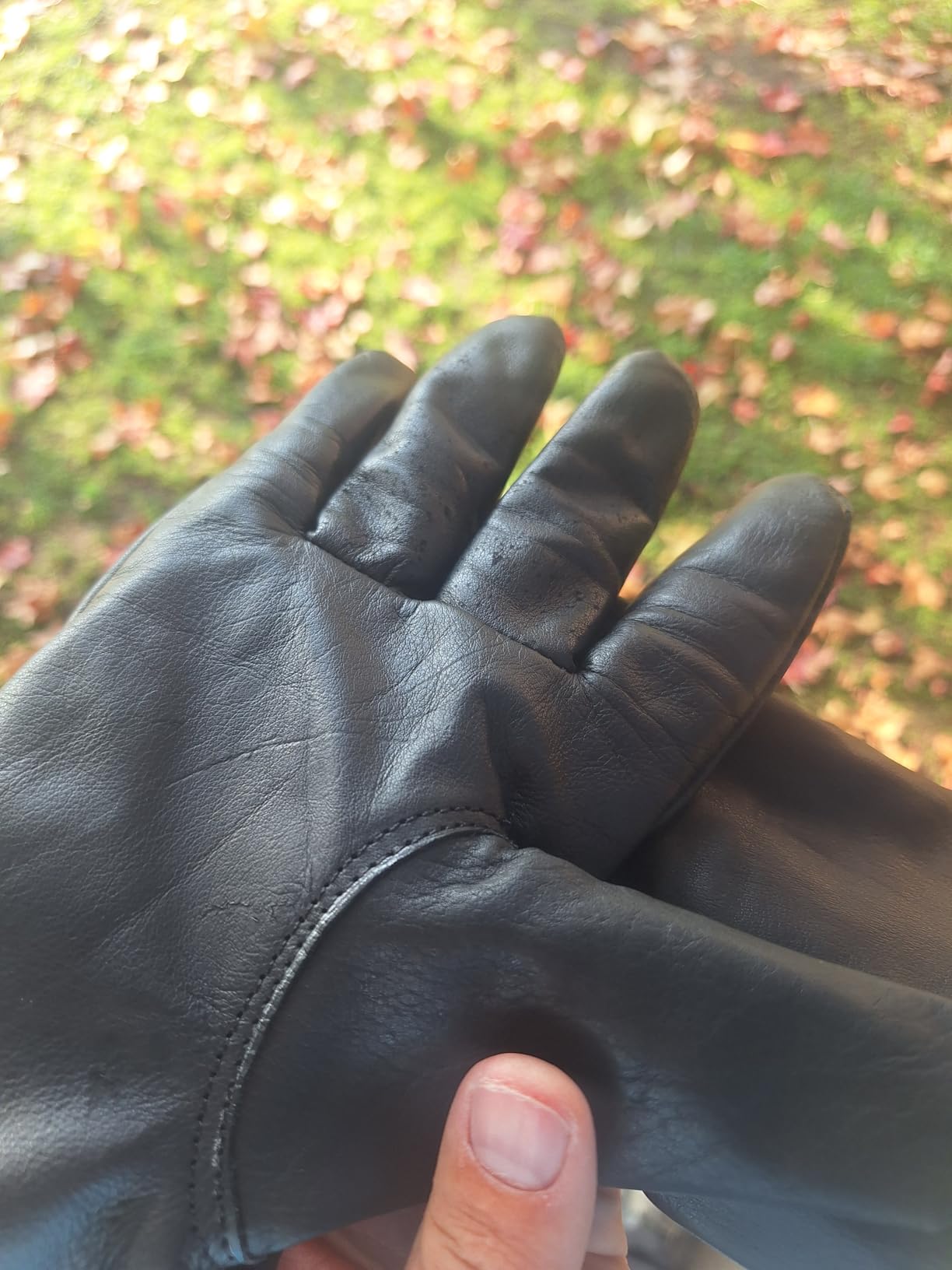 Milwaukee Leather SH734 Men's Black Thermal Lined Leather Motorcycle Gloves w/Cinch Wrist Closure customer photo 2