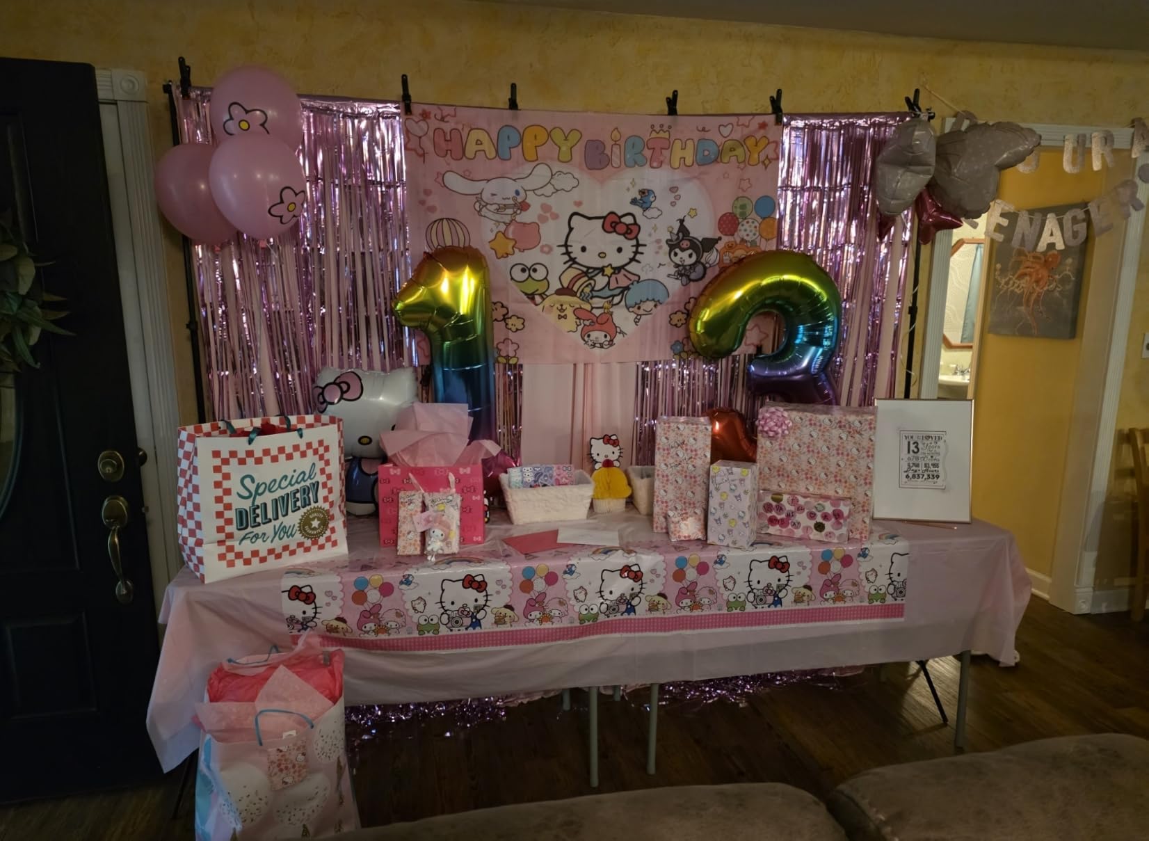 EMART Backdrop Stand 10x7FT Adjustable Back Drop Stand for Party Photoshoot customer photo 2