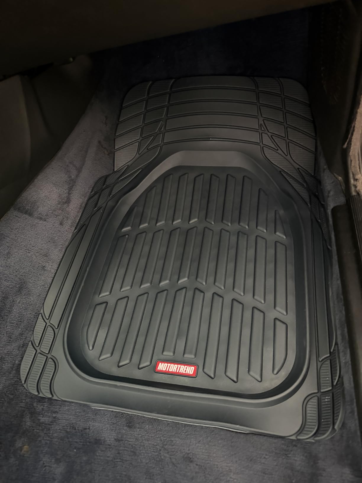 Motor Trend FlexTough Floor Mats for Cars, Black Deep Dish All-Weather Car Mats, Waterproof Trim-to Fit Automotive Floor Mats for Cars Trucks SUV, Universal Floor Liner Car Accessories customer photo 1