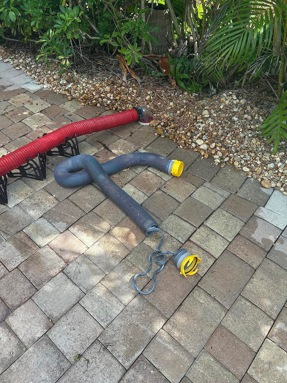 Camco Deluxe 20ft Sewer Hose Kit - Includes Features Pre-Attached Swivel Fittings & Includes Clear RV Sewer Elbow, (2) Heavy Duty 10ft Sewer Hoses, (2) Storage Caps, & Bonus Clear Extender - 39658 customer photo 2