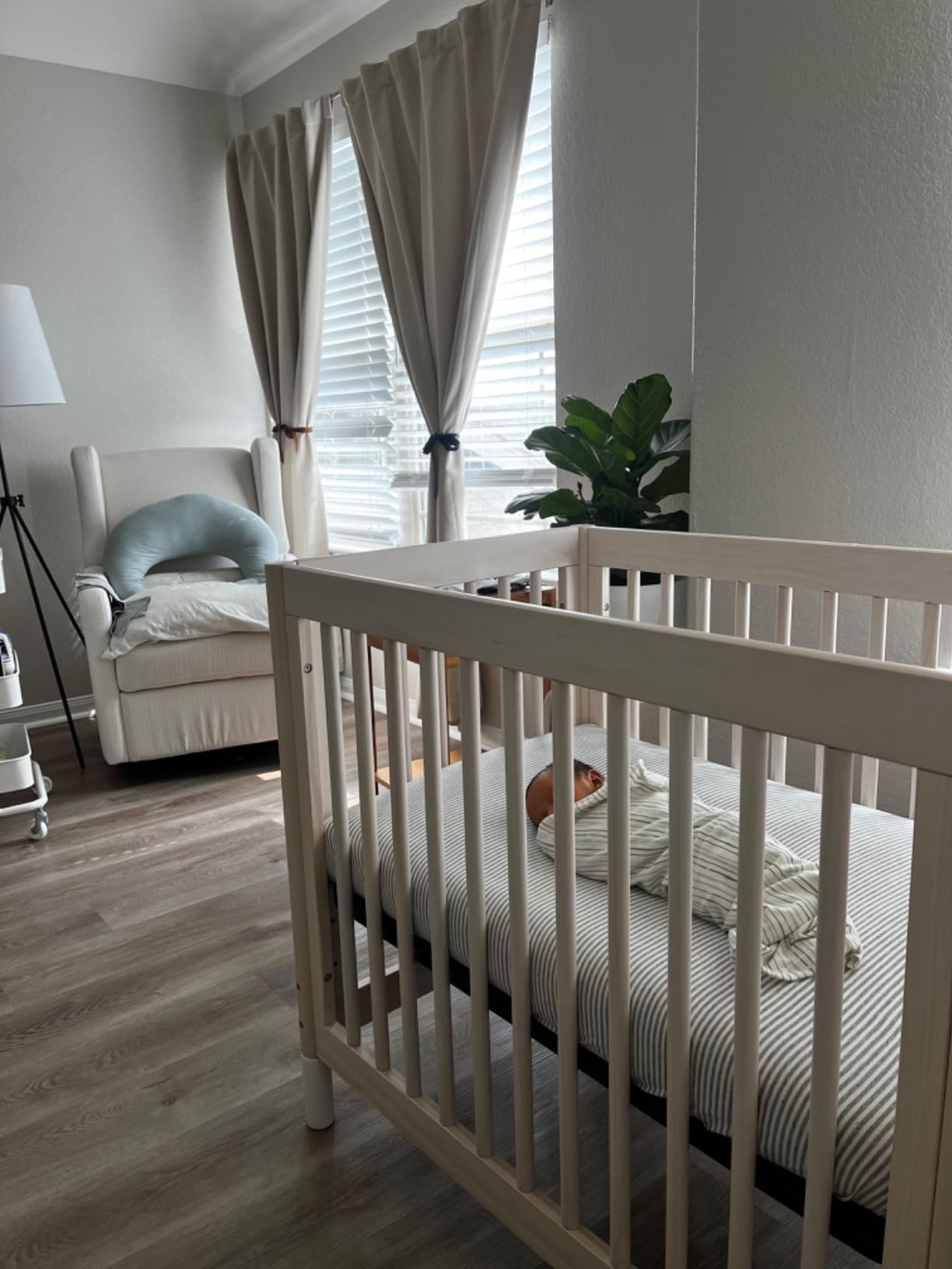 Babyletto Gelato 4-in-1 Mini Crib, Washed Natural and White customer photo 1