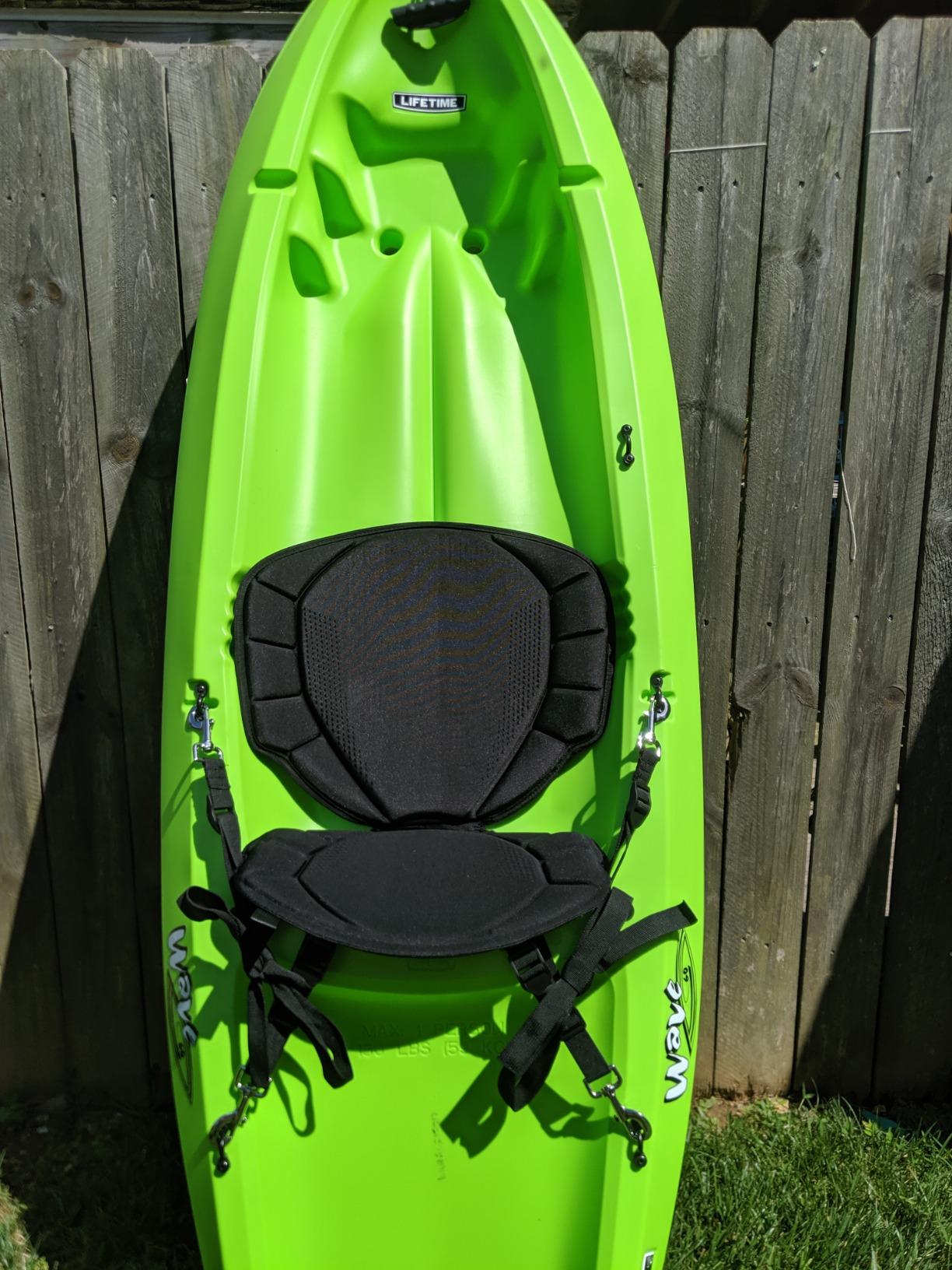 Pelican Boats - Sit-on-top Kayak or SUP Seat – PS0480-3 - Universal Fit Water Repellent Cushion with Back Support, Black customer photo 1