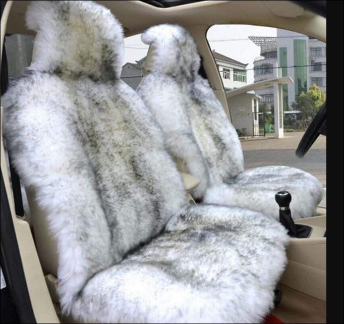 Winter Warm Long Wool Australian Sheepskin Front Car Seat Cover customer photo 1