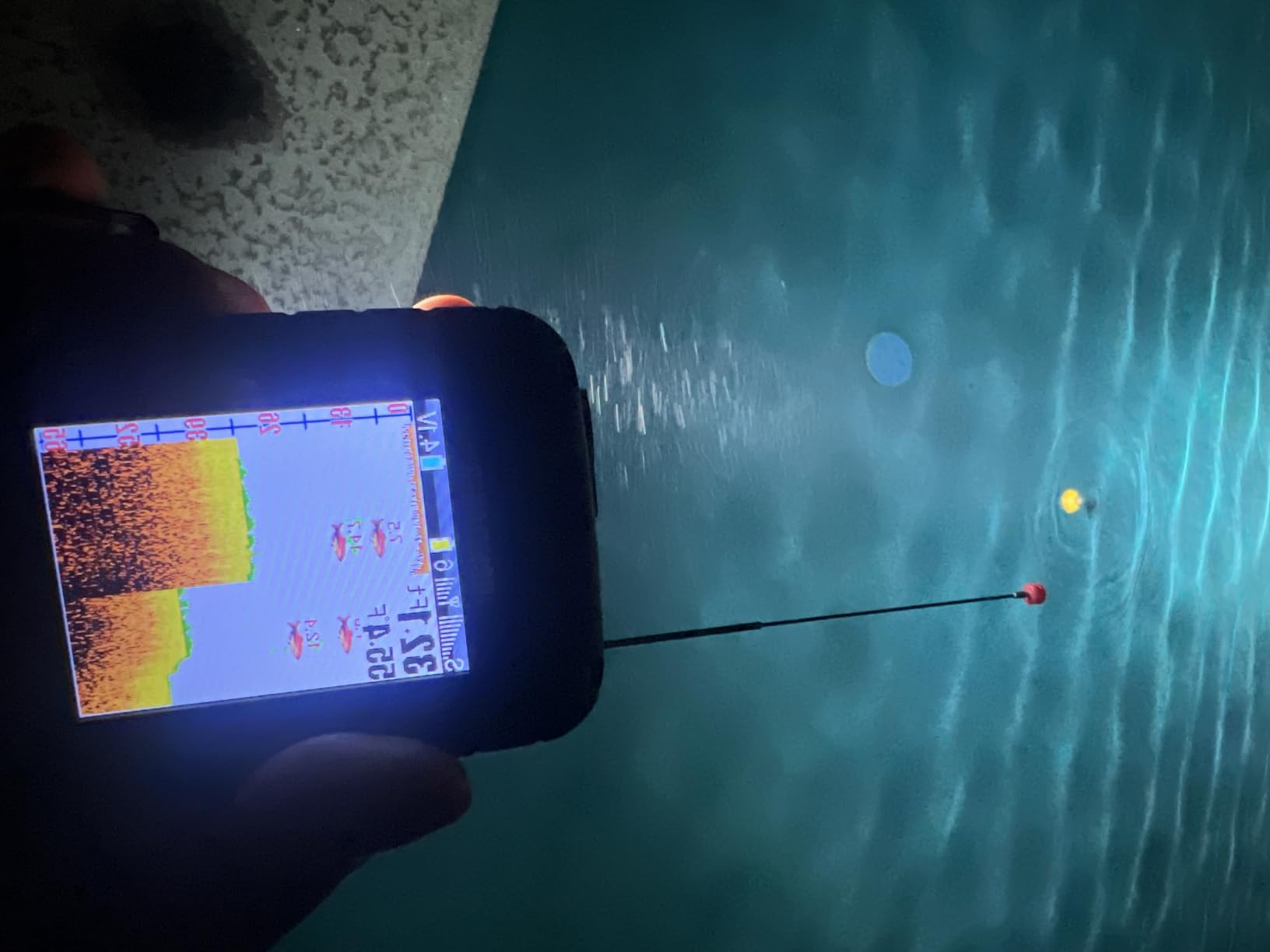 LUCKY Portable Sonar Fish Finder Boat Depth Fishing Fish Finders Waterproof Handheld Wireless Fishing Finder Kayak Transducer Depth Finders for Ice Fishing Sea customer photo 2