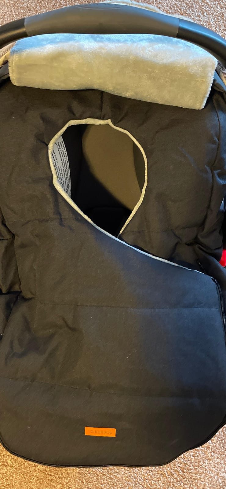 liuliuby Winter Carseat Covers for Baby | Infant Car Seat Cover Baby | Doona Accessories | Warm & Thick Fleece Canopy for Infant & New Born Cold Weather (Black) customer photo 2