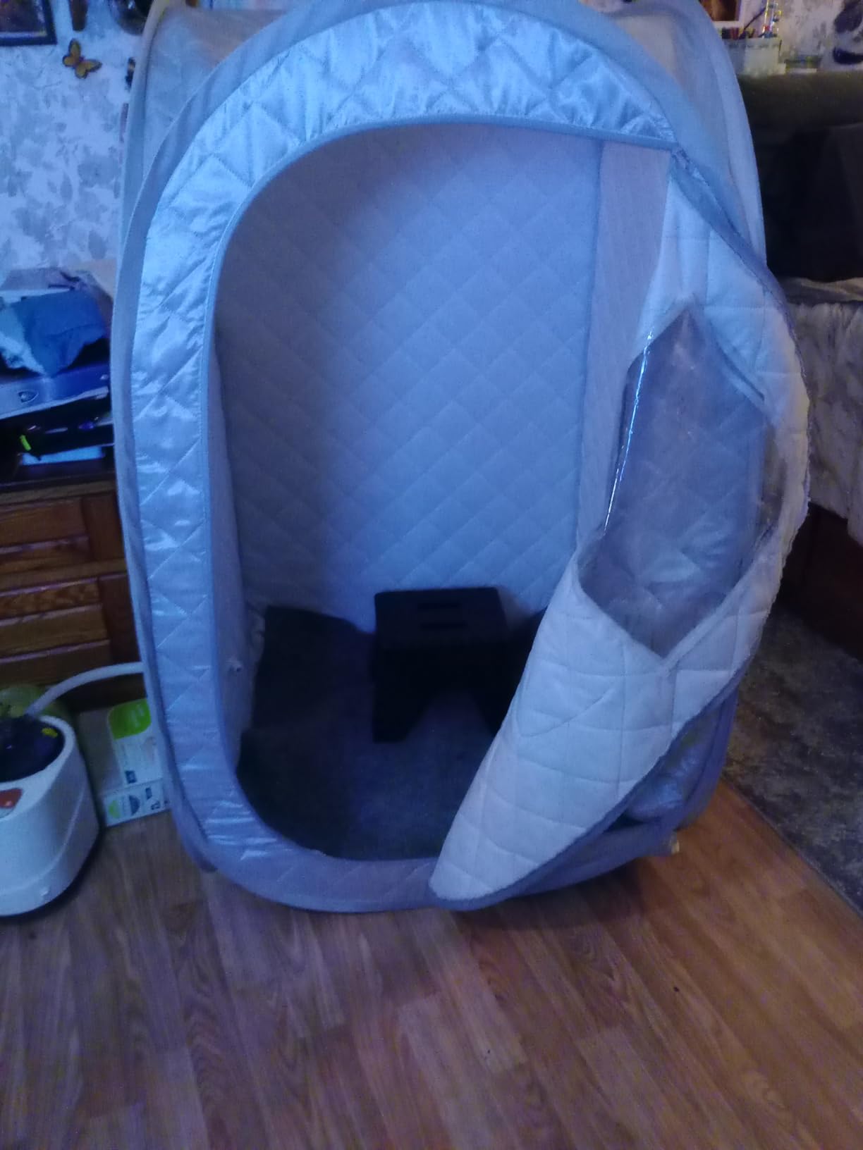Smartmak Portable Sauna Tent, Foldable One Person Full Body Spa for Detox Therapy Without Steamer - Black customer photo 1