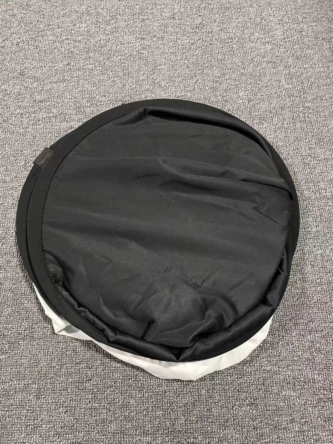 5x3.3ft (1.5mX1m) 2 in 1 Polyester Muslin Black White Backdrop customer photo 1
