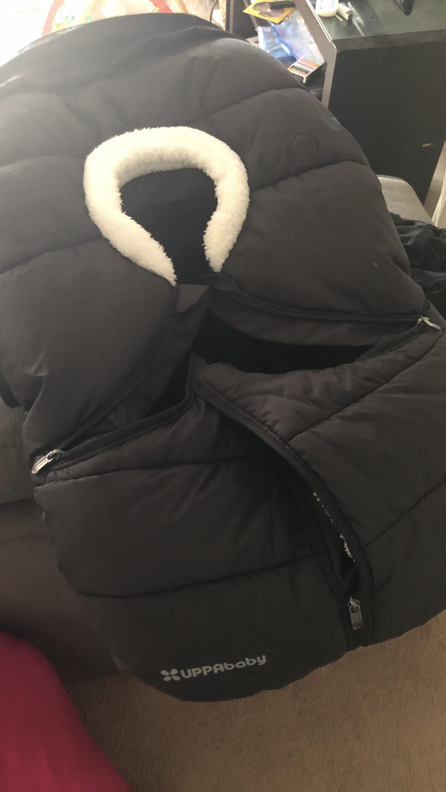 UPPAbaby CozyGanoosh for Aria and Mesa Infant Car Seat Carriers/Ultra-Plush, Weather-Proof/Charcoal customer photo 1