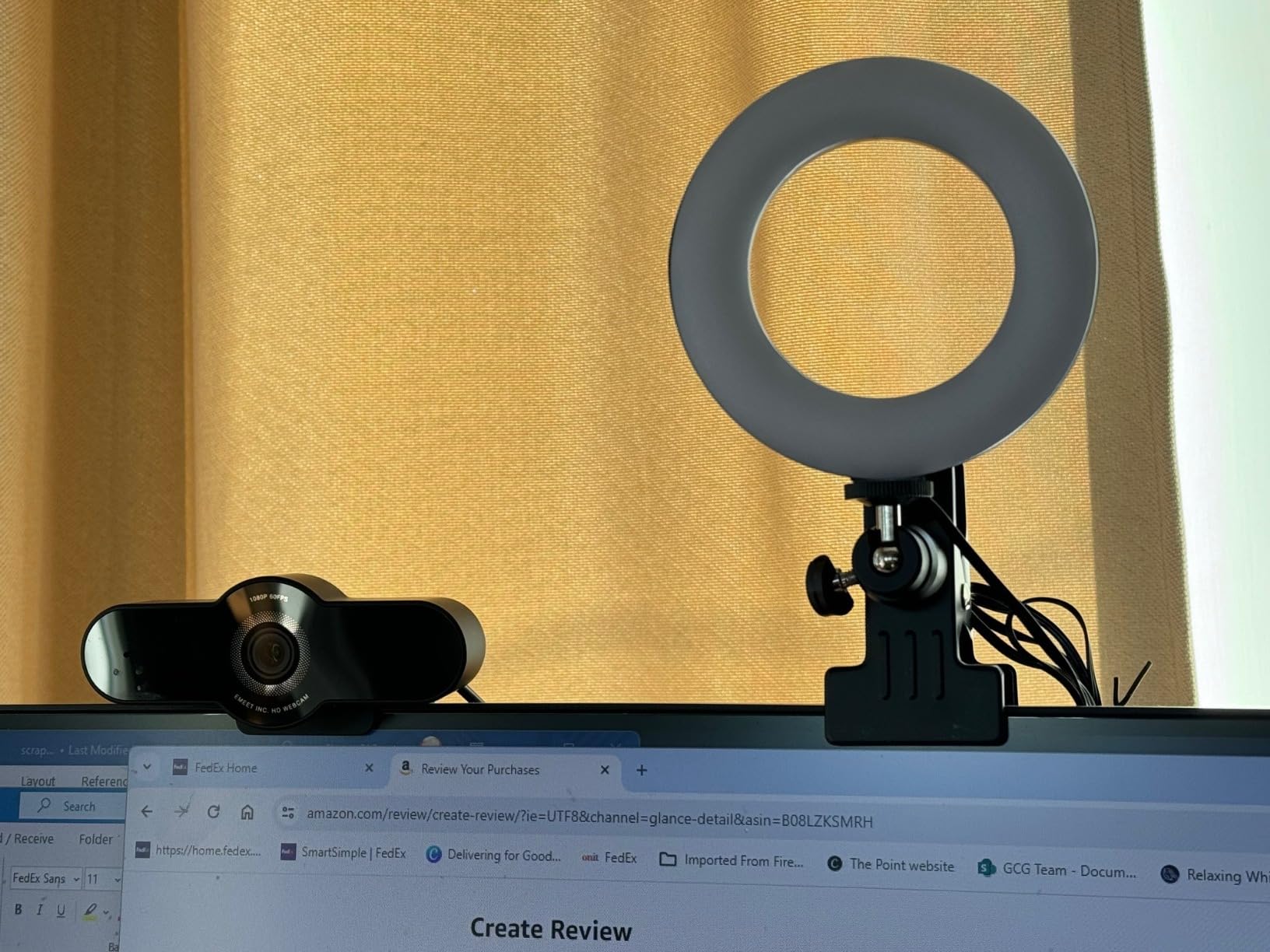Cyezcor Video Conference Lighting Kit, Ring Light for Monitor Clip On customer photo 1