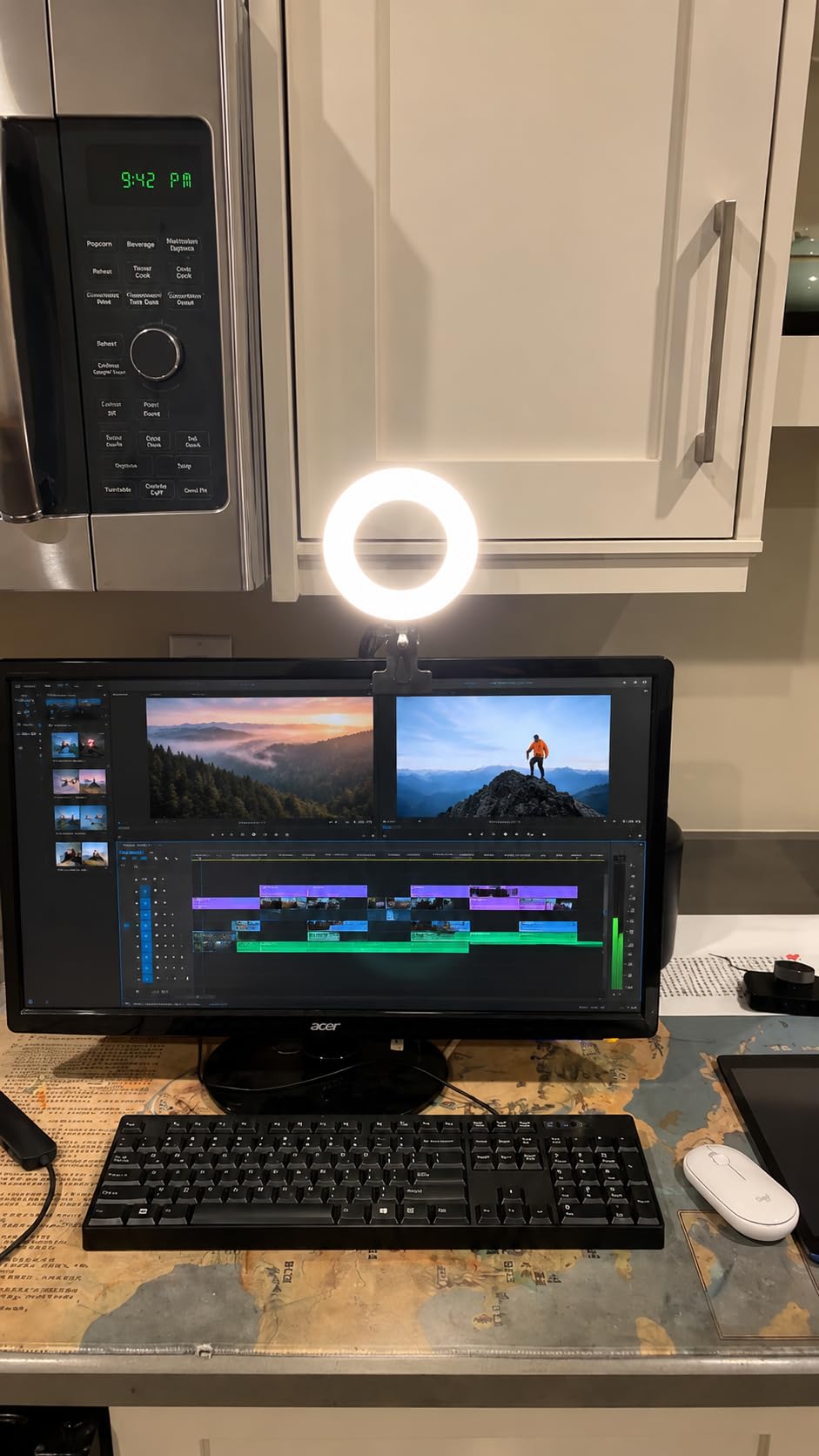 Video Conference Lighting Kit, Ring Light Clip on Laptop Monitor with 5 Dimmable Color & 5 Brightness Level for Webcam Lighting/Zoom Lighting/Remote Working/Self Broadcasting and Live Streaming, etc. customer photo 2