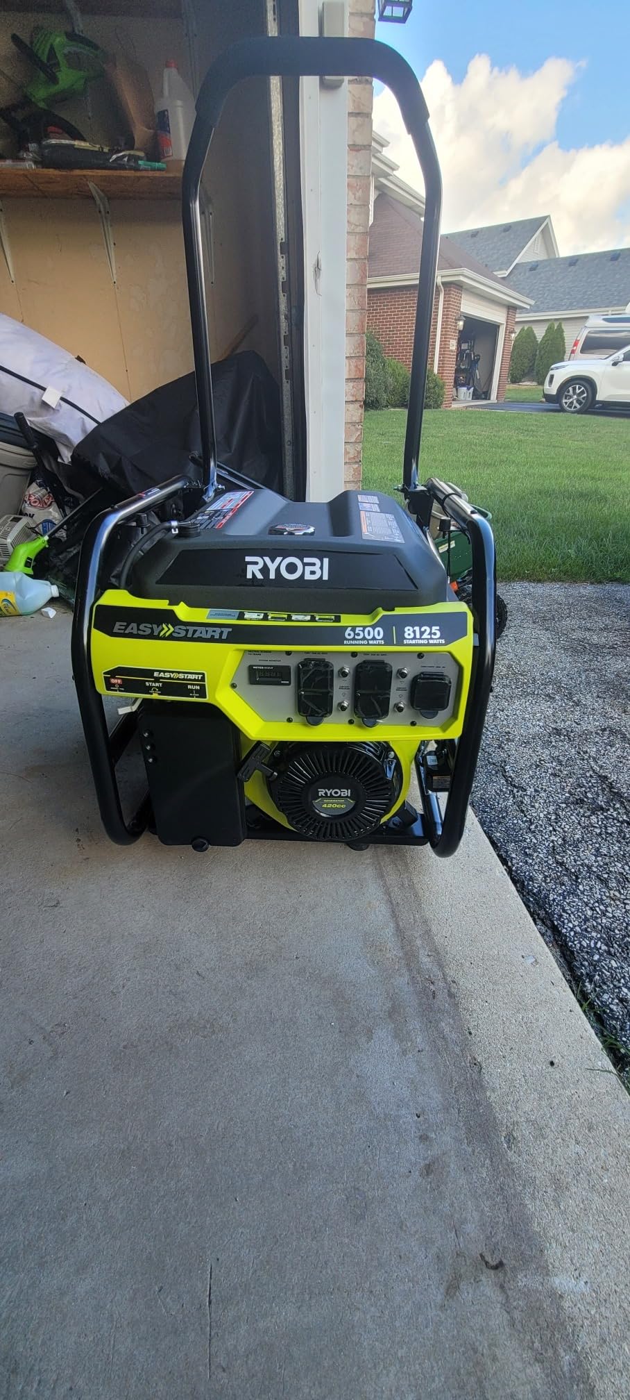 Generator Cover Waterproof, Heavy Duty Thicken 600D Polyester with Elastic Drawstring, Weather/UV Resistant Generator Cover for Universal Portable Generators 3800-6500 Watt (26''L x 20''W x20''H) customer photo 2