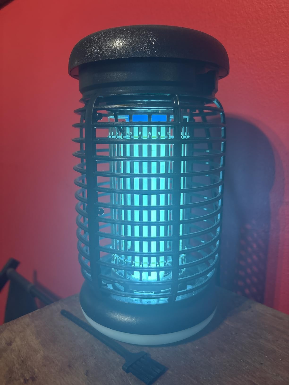 LUOJIBIE Bug Zapper Outdoor, Electric Mosquito Killer Fly Trap with UV/LED Light, 4200V High Voltage Waterproof Flying Insect Zapper for Backyard Patio, Indoor Mosquito Zapper for Home Garage customer photo 1