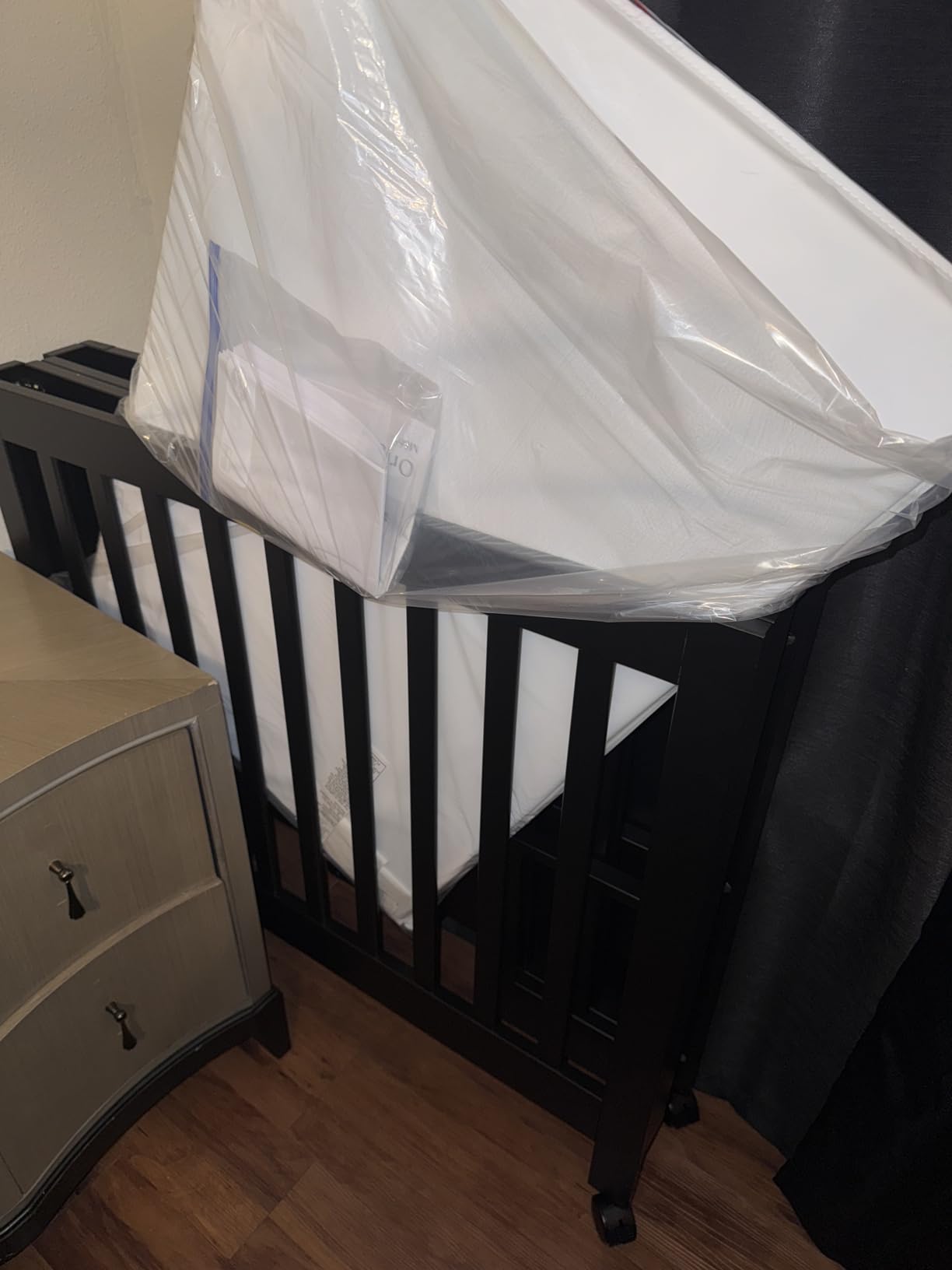 Babyletto Origami Mini Portable Crib, GREENGUARD Certified, Light Sage customer photo 1