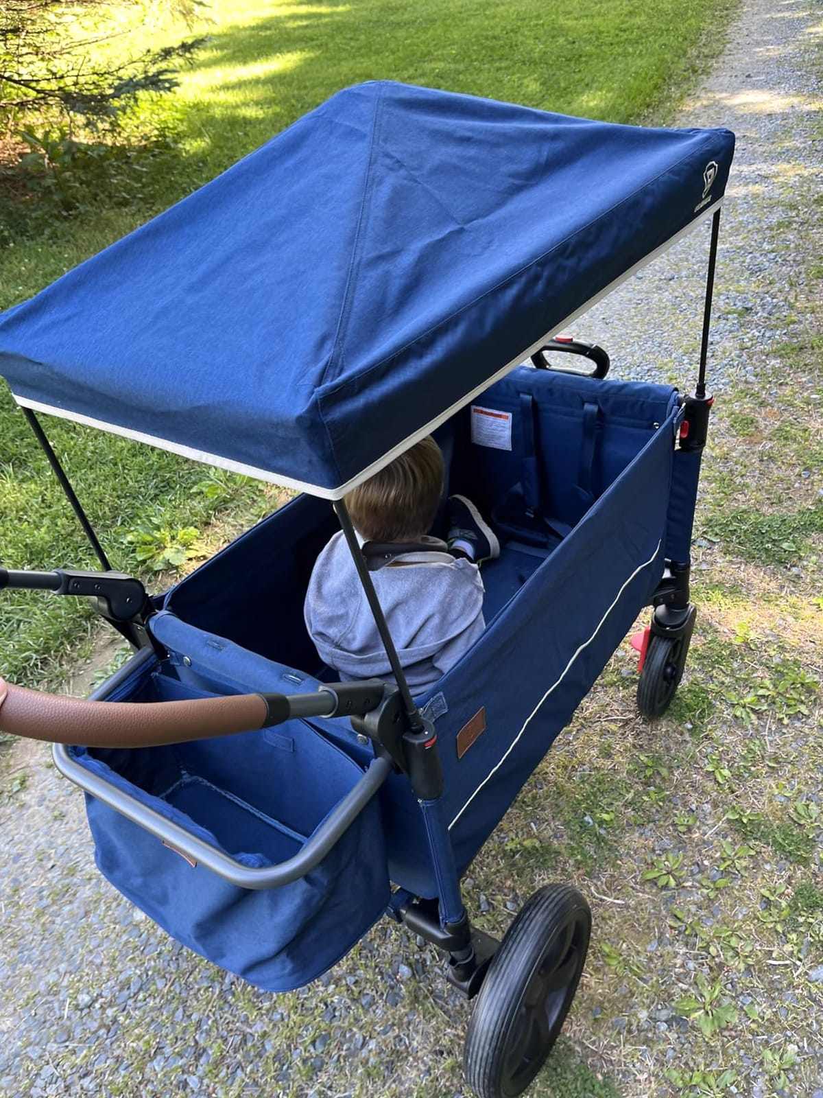 EVER ADVANCED Side-Unzip Stroller Wagon for 2 Kids - 2-in-1 Bench Mode & All-Terrain Push-Pull Wagon - Spica Cast & Special Needs Friendly - JPMA Certified, UV Canopy, Foldable for Zoo, Beach & Travel customer photo 1