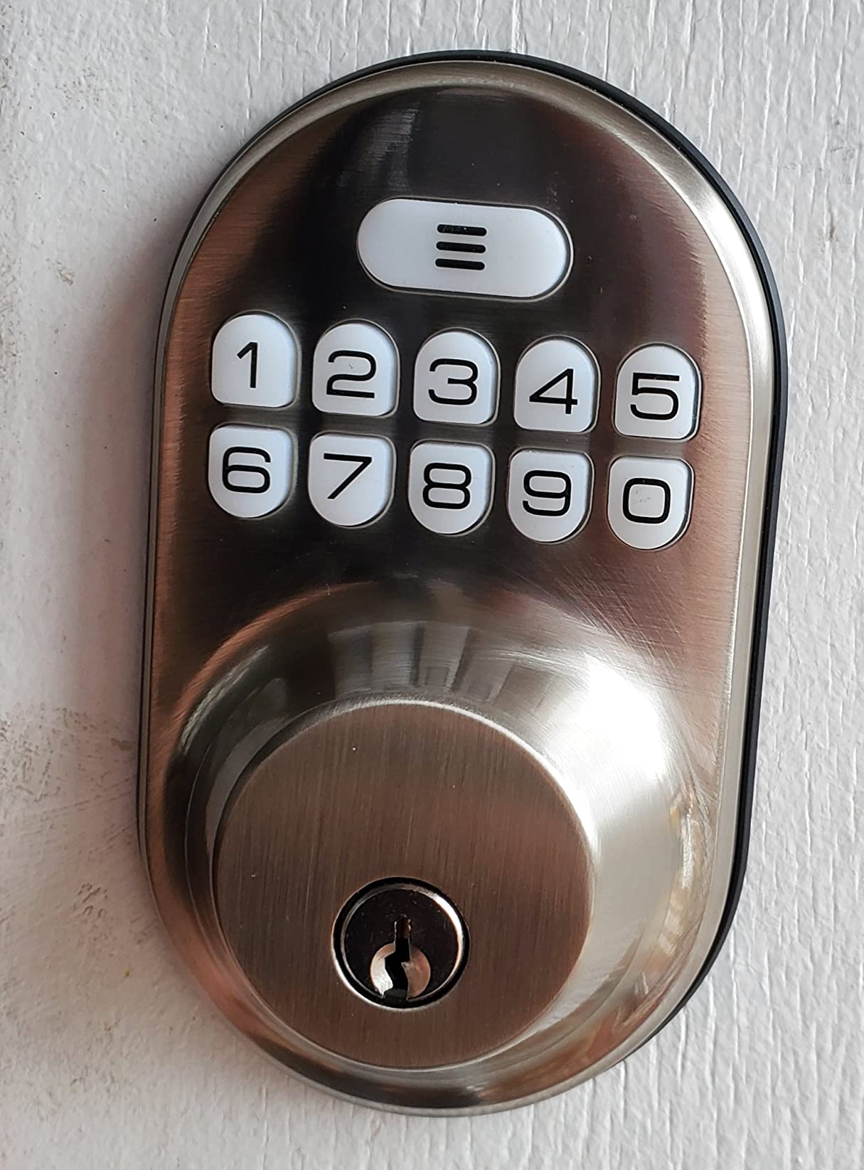 Veise RZ-A Electronic Keypad Deadbolt Door Lock, Satin Nickel customer photo 1