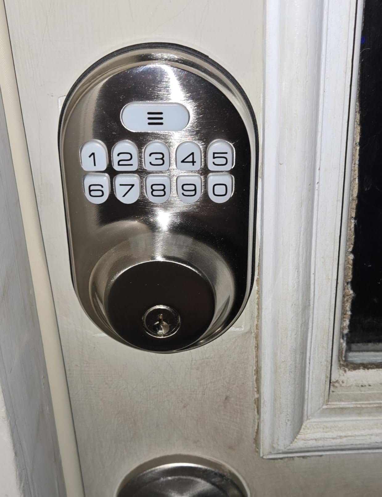 Veise RZ-A Electronic Keypad Deadbolt Door Lock, Satin Nickel customer photo 2