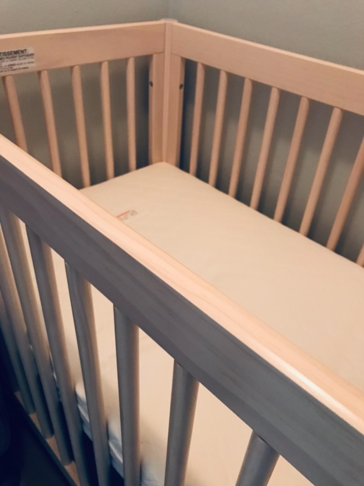 Babyletto Gelato 4-in-1 Mini Crib, Natural Walnut and Brushed Gold Feet customer photo 1