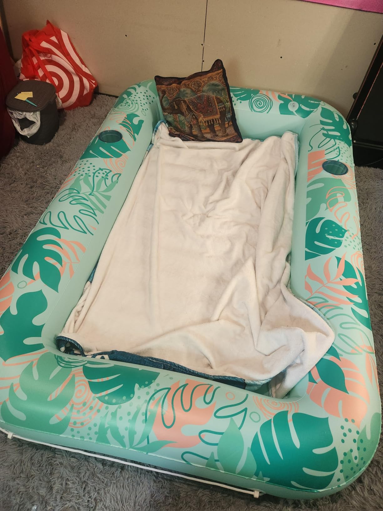 SLOOSH Inflatable Tanning Pool Lounger Float, 85
