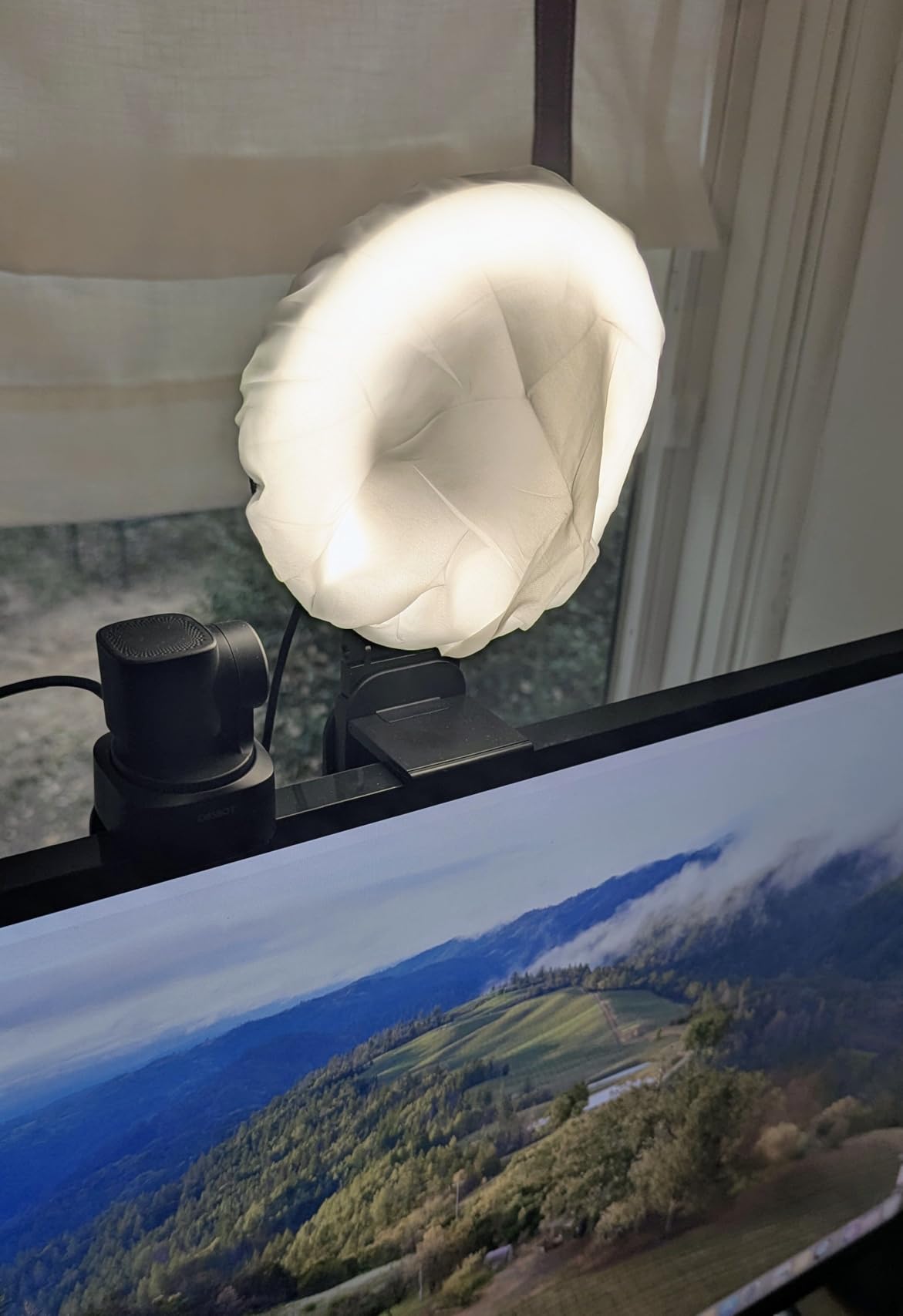 Evershop Ring Light for Laptop Desk Clip On,Small Computer Video Conference Lighting with Stand for Phone/Webcam/Monitor,5
