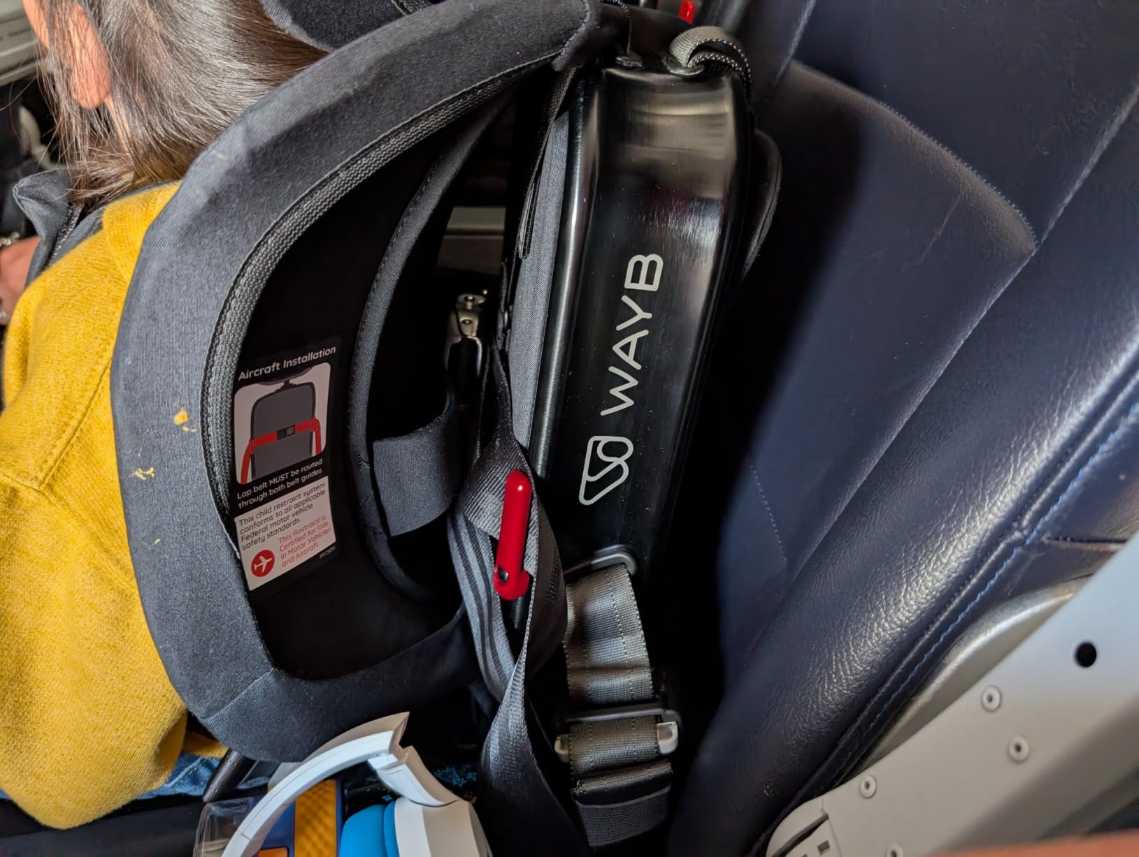 WAYB Pico Travel Car Seat with Premium Carrying Bag- Lightweight, Portable, Foldable - Perfect for Airplanes, Rideshares, and Road Trips - Forward Facing for Kids 26.5–50 lbs and 33.5–45