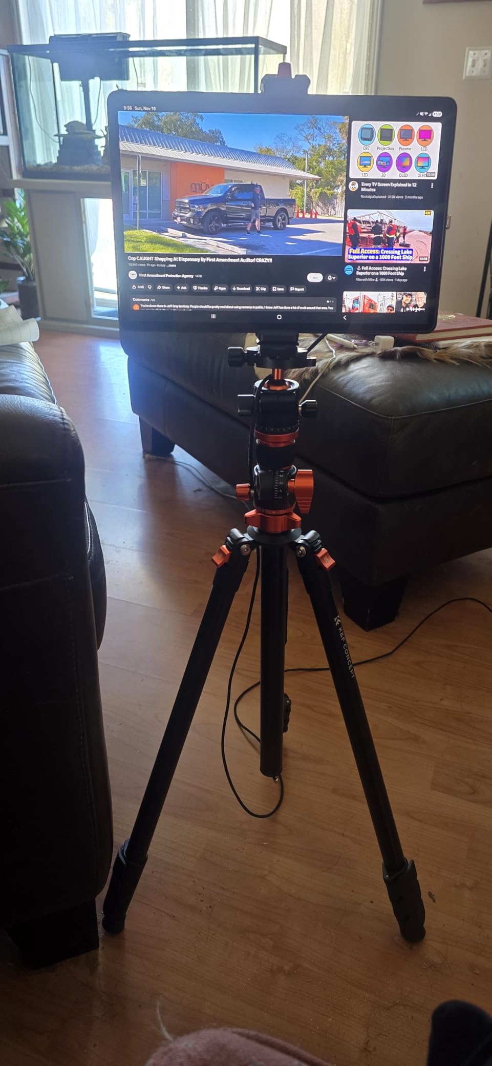 K&F CONCEPT 90''/230cm Ultra High Horizontal Overhead Camera Tripod customer photo 2
