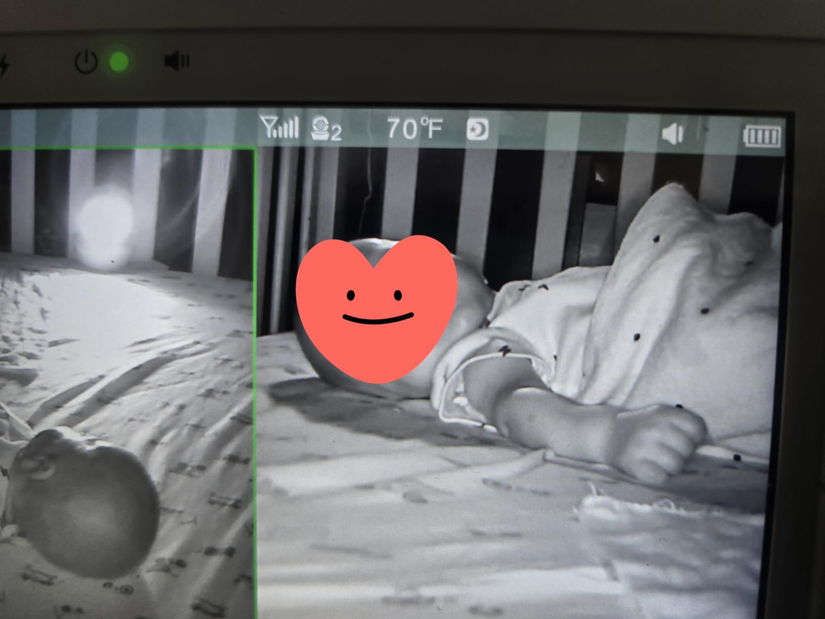 Babysense True Sleep HD Baby Monitor with Camera and Audio + Baby Sleep Movement Monitor, No WiFi, 2 Non-Contact Under Mattress Sensors, Non-Wearable Monitor, Full Crib Coverage customer photo 2