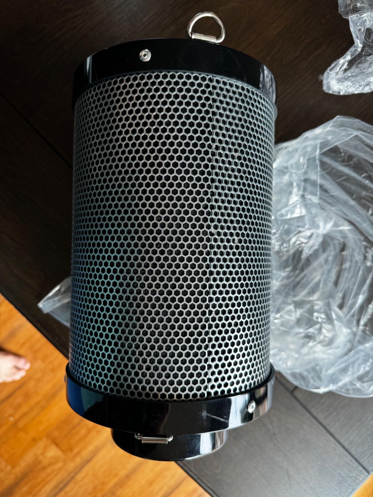 4 Inch Air Carbon Filter Smelliness Control with Australia Virgin Charcoal, Odor Removal Carbon Filter for Grow Tent, Inline Fan, Hydroponics, Pre-Filter Included, Insulated Flange 4