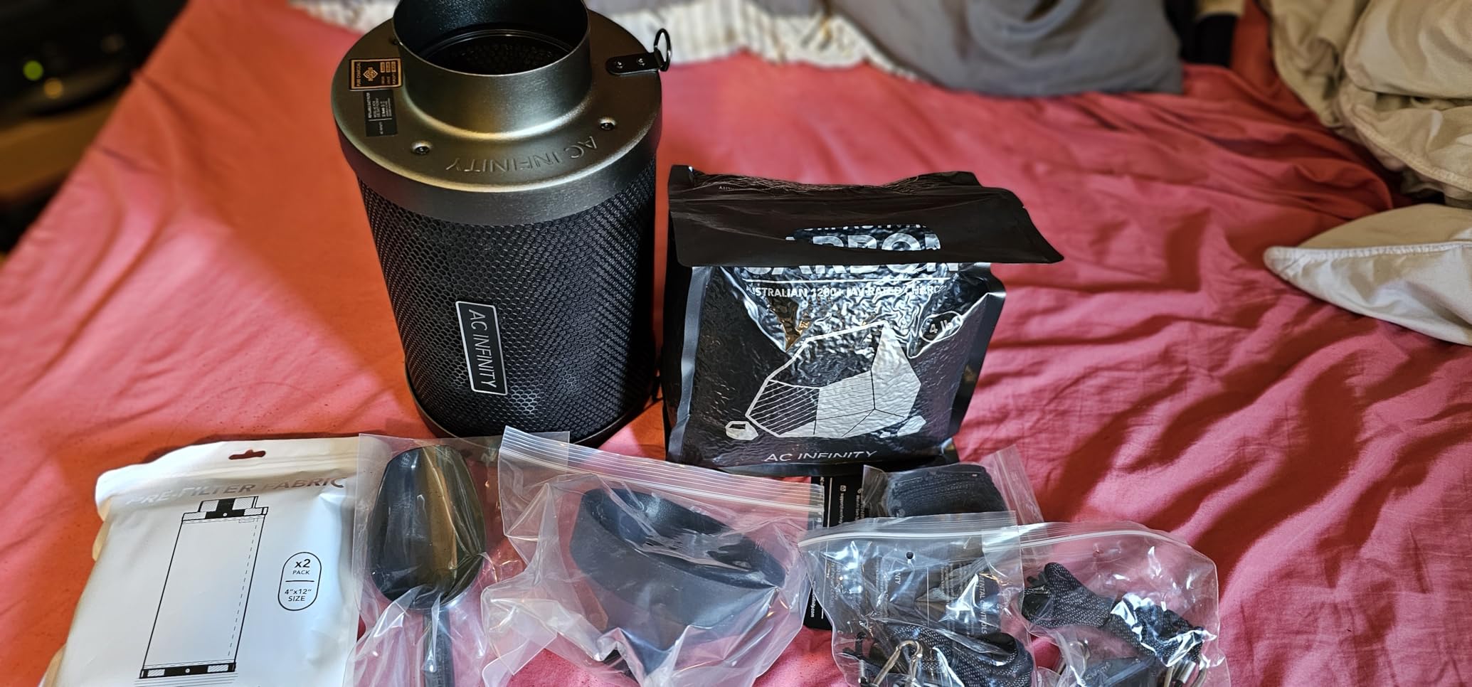 AC Infinity Refillable Carbon Filter Kit 4” with Activated Carbon Refill customer photo 1