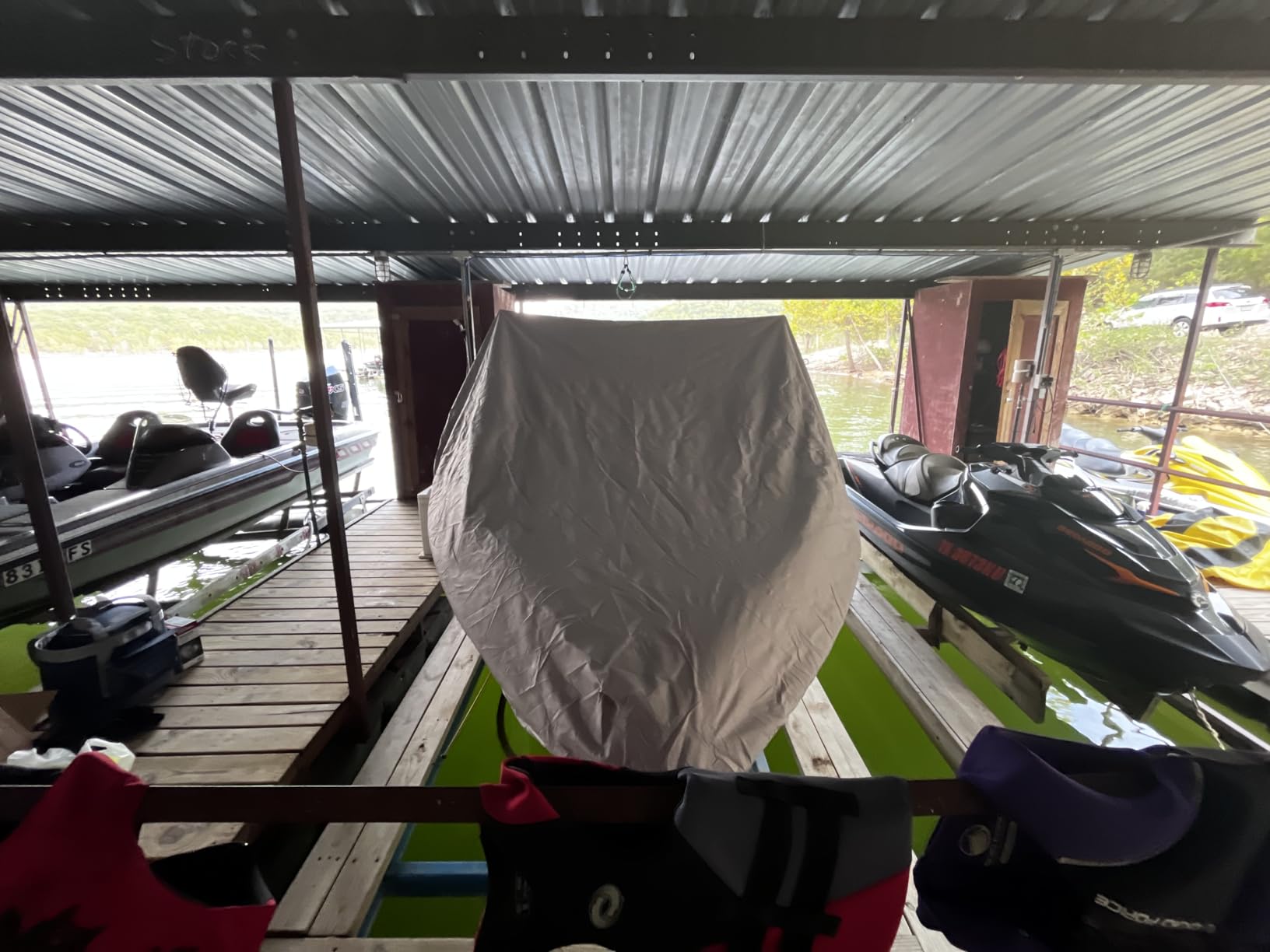 Solim 20'-22' Center Console Boat Cover, 1300D PU Waterproof Trailerable customer photo 1