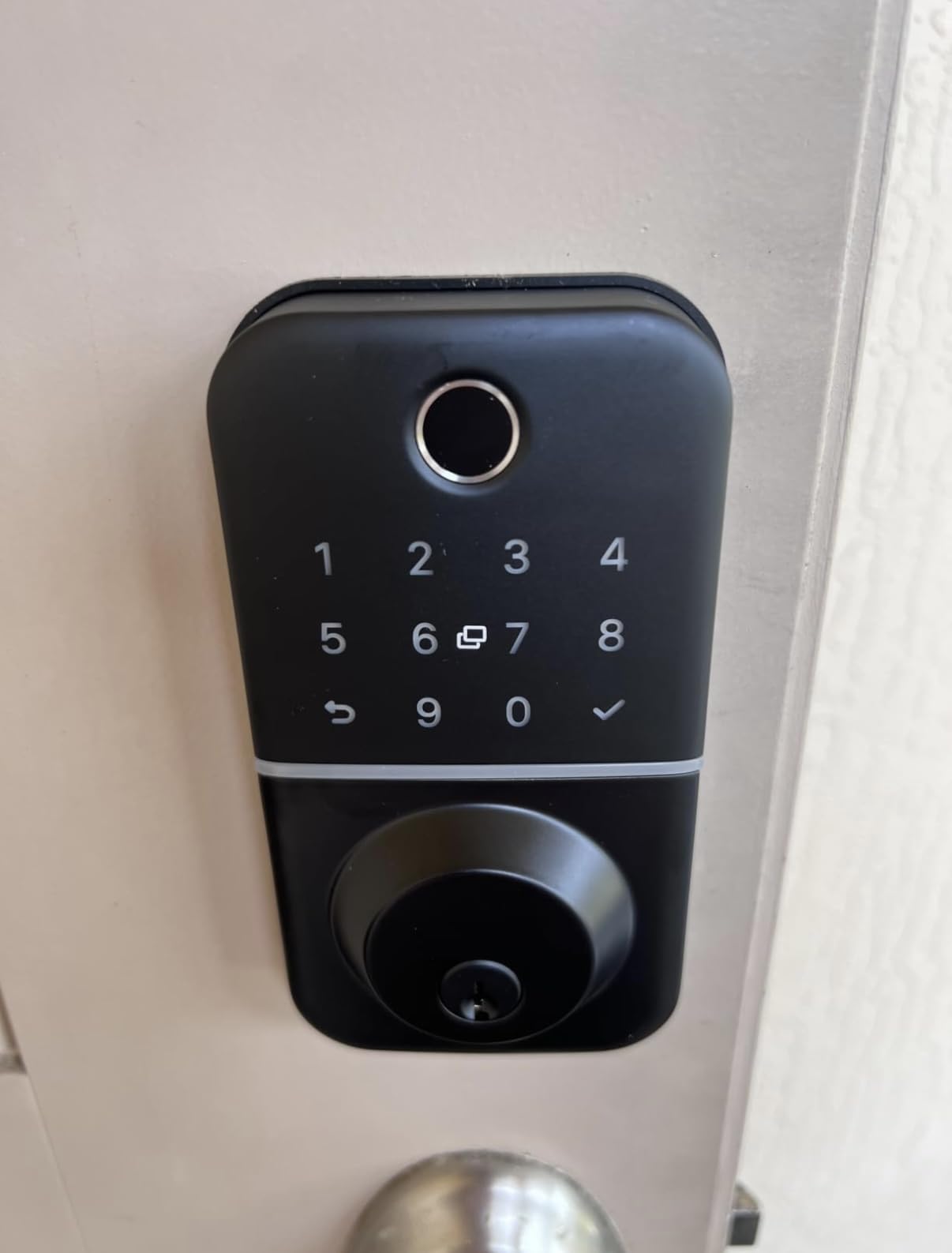 Smart Door Lock Deadbolt with Keypad: Keyless Entry Door Lock - Fingerprint Lock for Front Door - Electronic Lock with Bluetooth and APP Control customer photo 1
