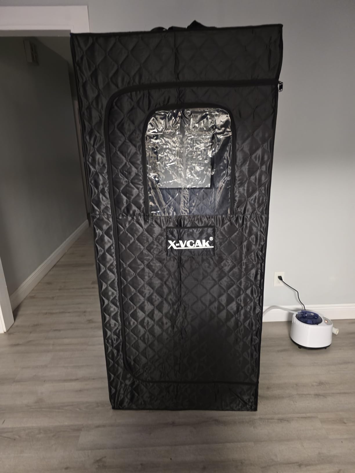 X-Vcak Upgraded Portable Sauna for Home，Relaxation, Steam Sauna for Home with Steamer, Remote Control, Folding Chair, 9 Levels customer photo 1