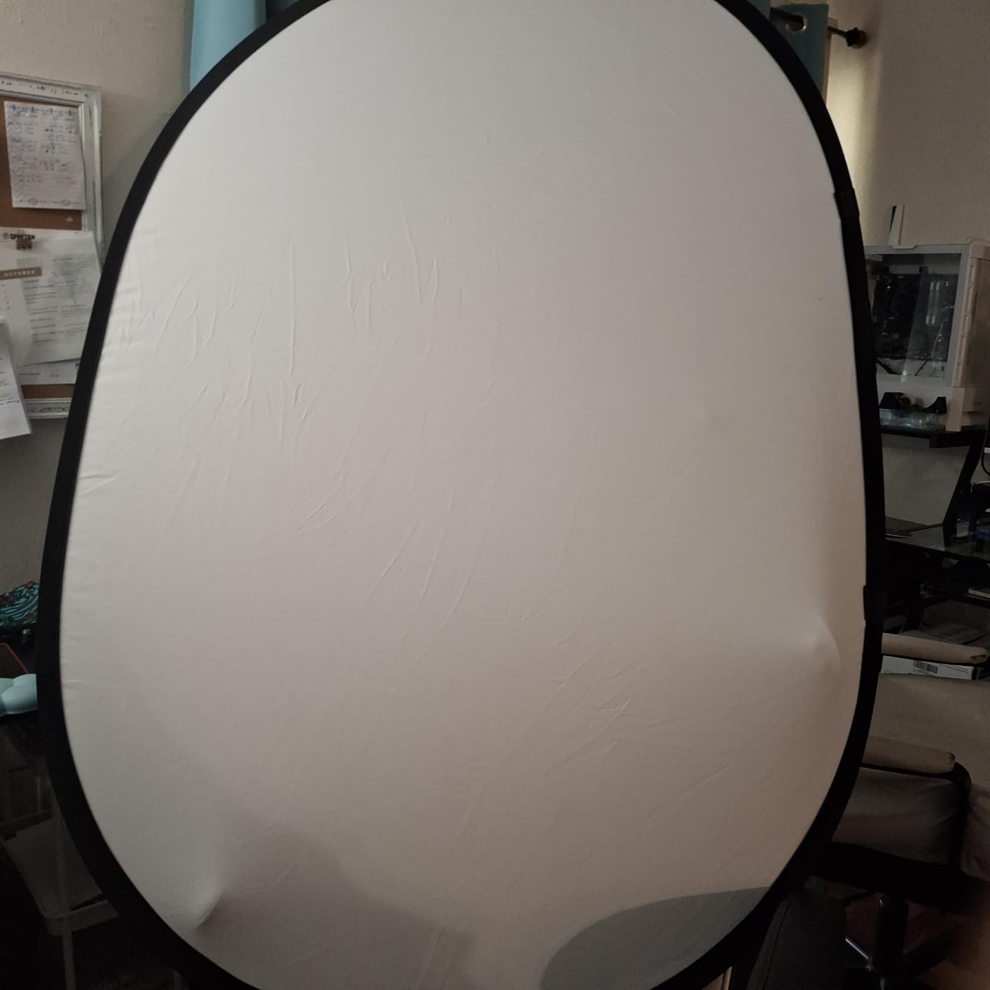5x6.5ft/1.5x2m White Black Photo Backdrop, Double-Sided Pop Up Photography Background with Carry Bag Reversible Collapsible Backdrops for Photoshoot TikTok YouTube Video Live Streaming customer photo 1