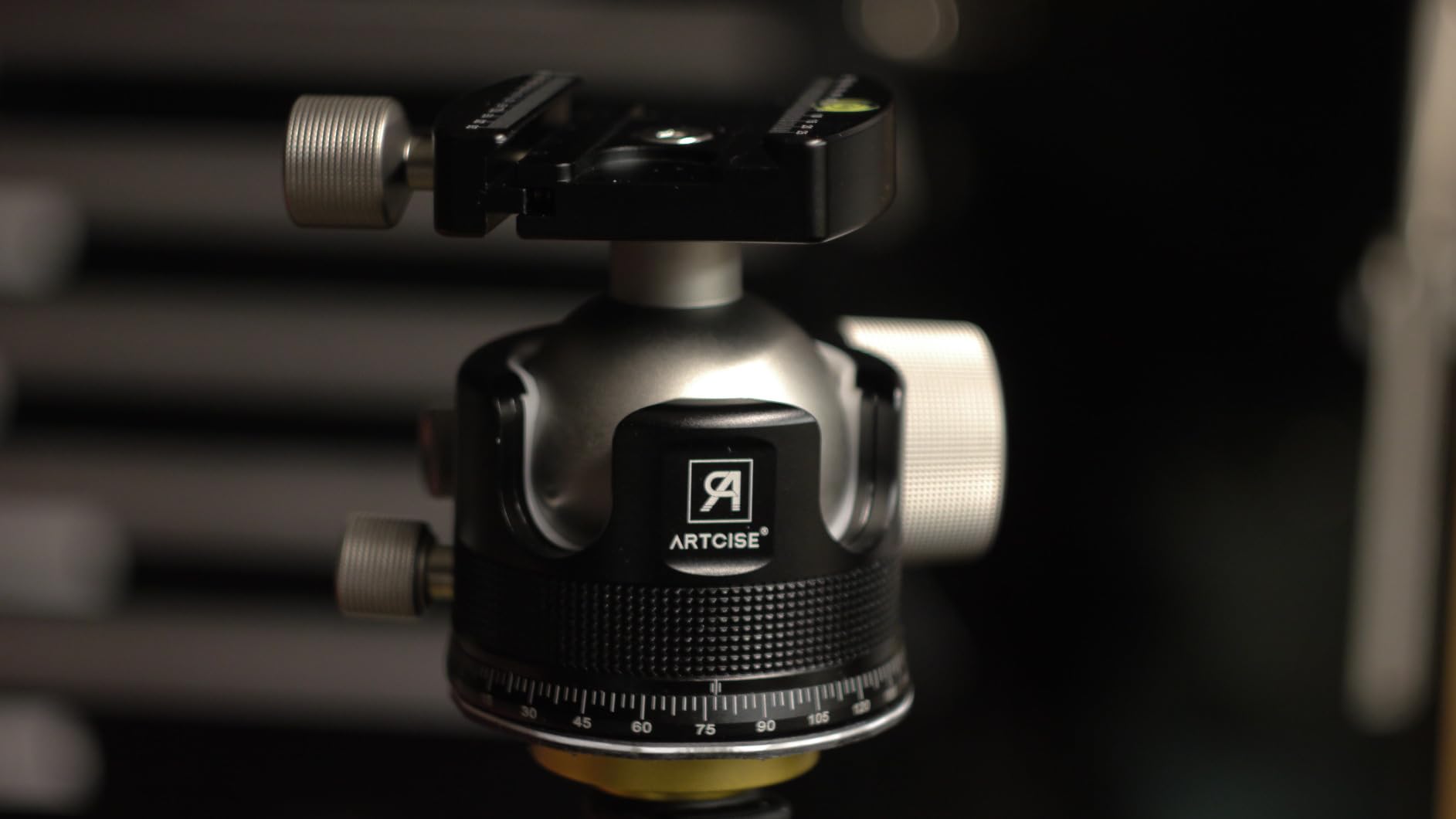 55mm Low Profile Ball Head Tripod Ball Head ARTCISE KB55 Heavy Duty Tripod Head All Metal CNC Machining with Three 1/4