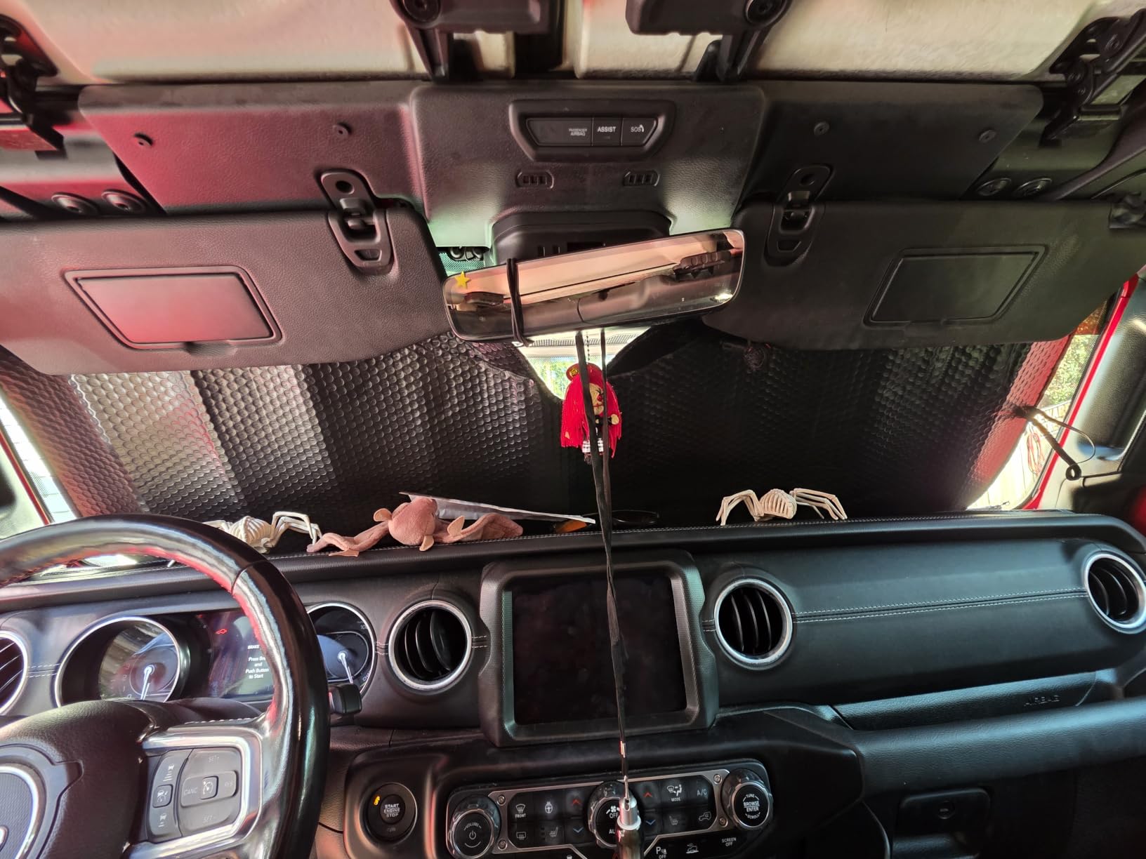 Windshield Sun Shade for Jeep,Windshield Sunshade for Wrangler TJ JK JL customer photo 1