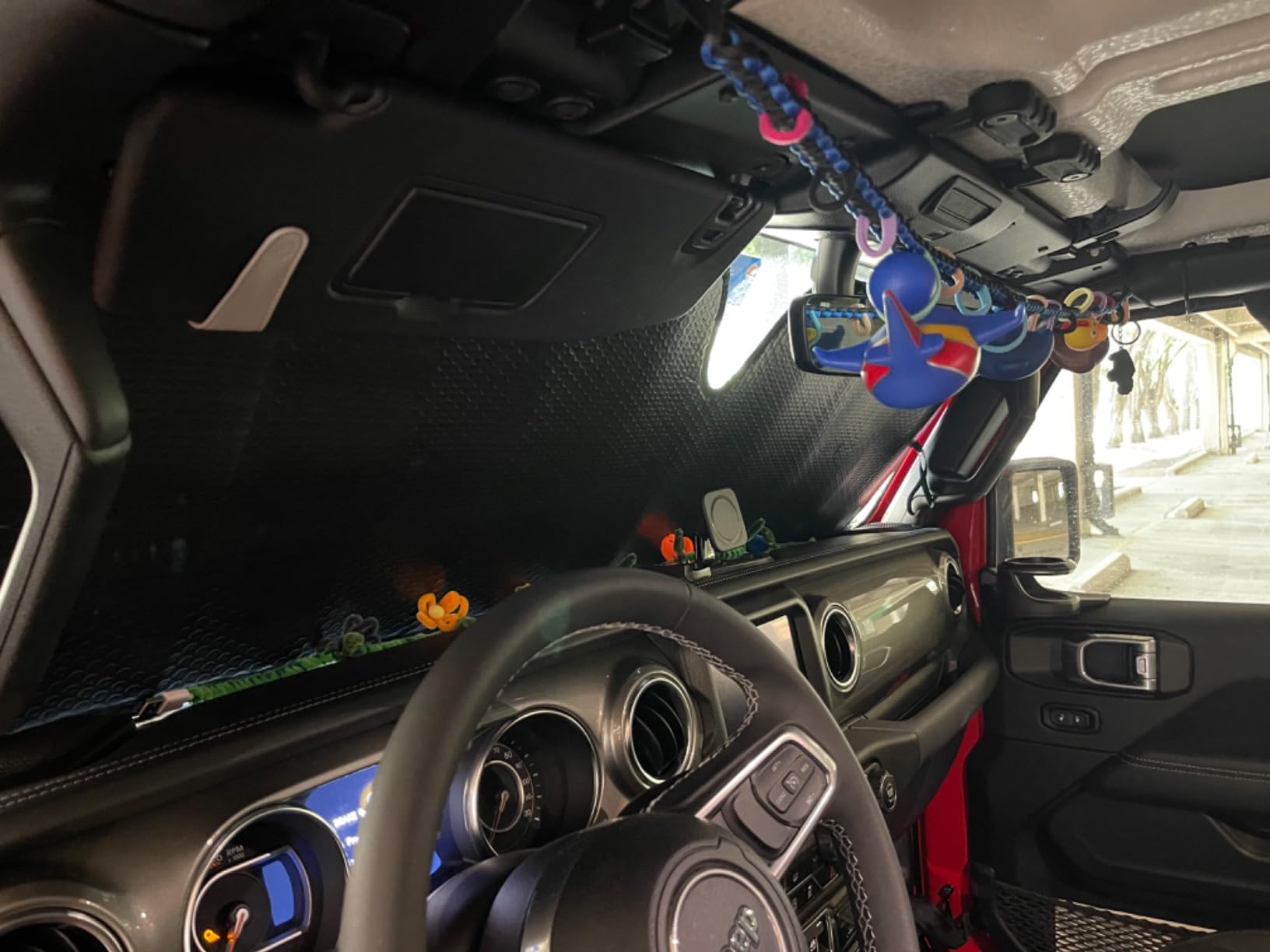 Windshield Sun Shade for Jeep,Windshield Sunshade for Wrangler TJ JK JL customer photo 2