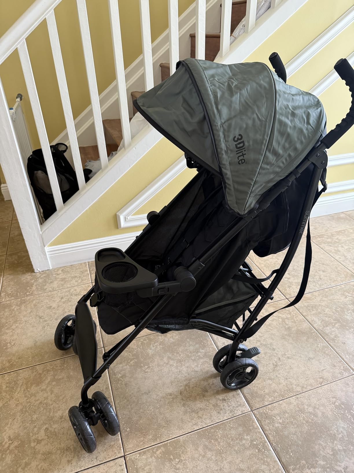 3Dlite Convenience Stroller, Gray – Lightweight Stroller with Aluminum Frame, Large Seat Area, 4 Position Recline, Extra Large Storage Basket – Infant Stroller for Travel and More customer photo 1