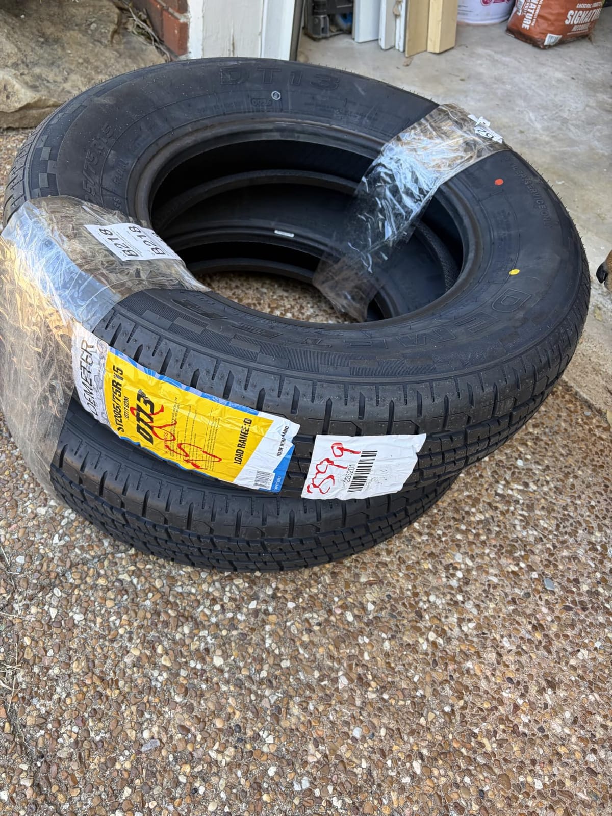 DEMETER Set 4 Radial Trailer Tires 205/75R15,Heavy Duty ST 205/75R15, 8 Ply Load Range D All Season Traction customer photo 1
