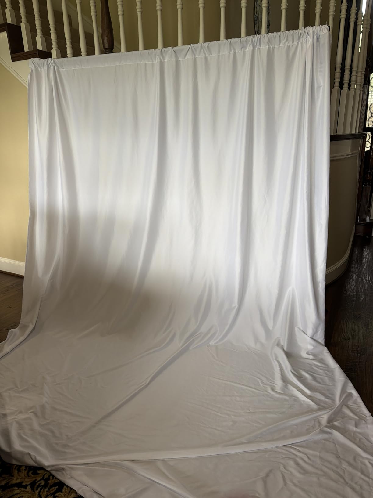 Beige Photography Backdrop for Photoshoot, Fabric 8x10ft customer photo 2