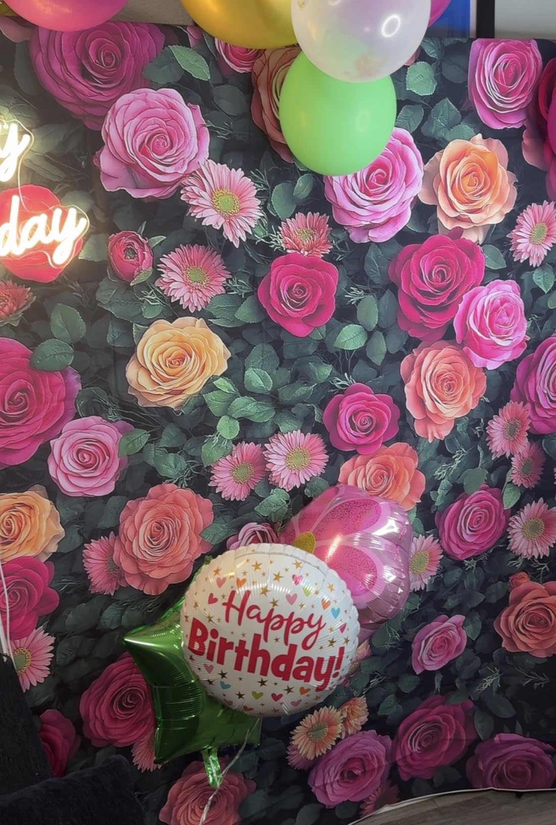 7X5ft Floral Backdrop for Photography Valentine's Day Backdrop Wedding Backdrops Spring Flower Photography Backdrop Mother's Day Backdrops for Photographers Studio Props 049 customer photo 1