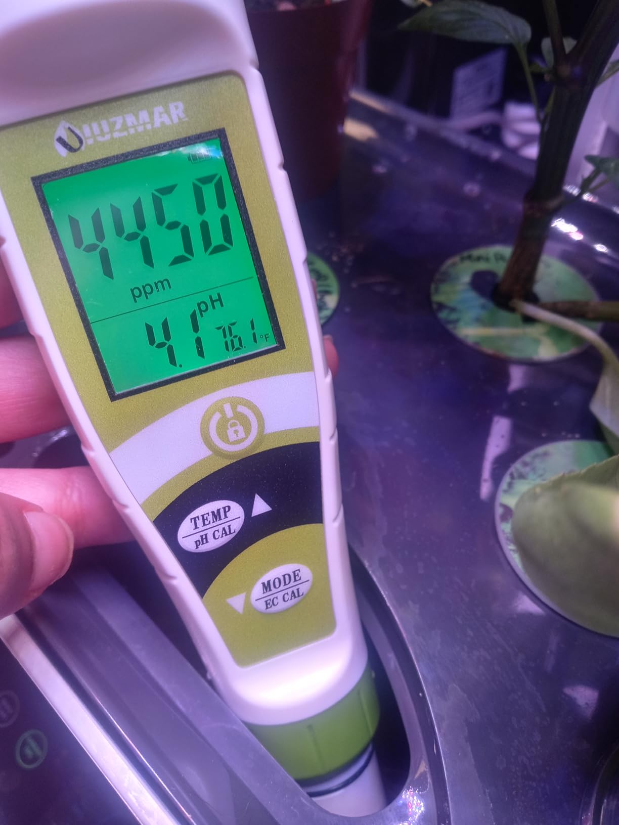 UIUZMAR pH Meter for Water Hydroponics Supplies 4 in 1 pH PPM ECTester customer photo 2
