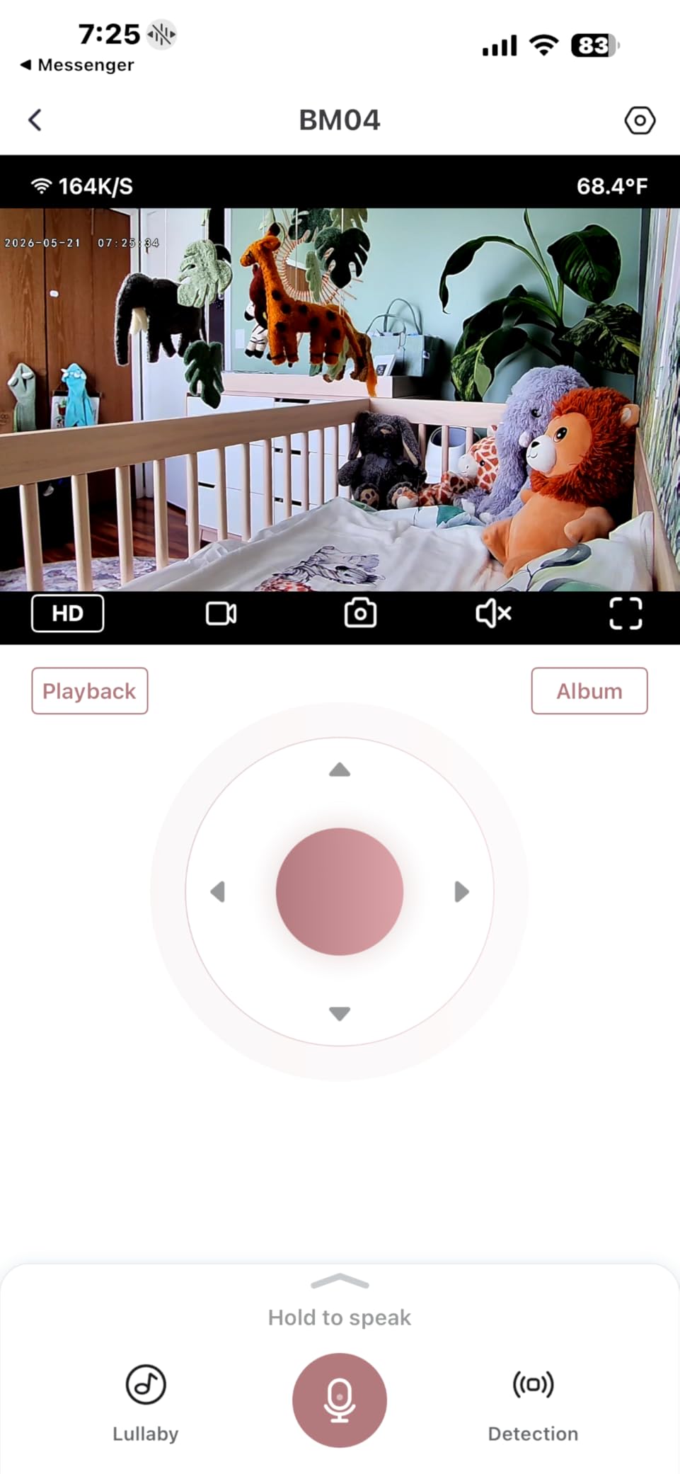 Momcozy BM04 Smart WiFi Baby Monitor with 2 Cameras, 5