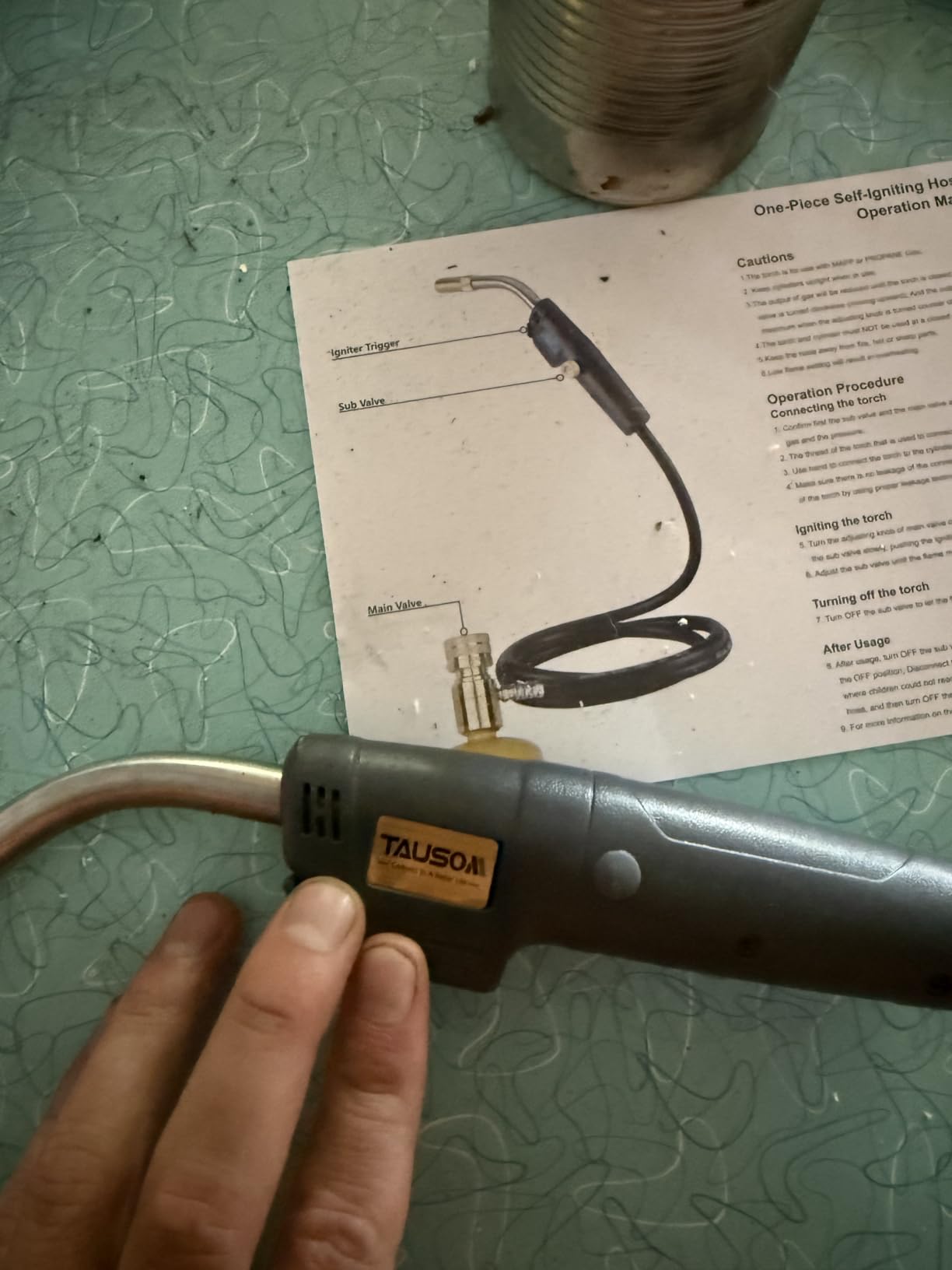 MAPP Gas Torch Kit 25000 BTU, Self-Ignition, Brazing Pipe HVAC customer photo 1