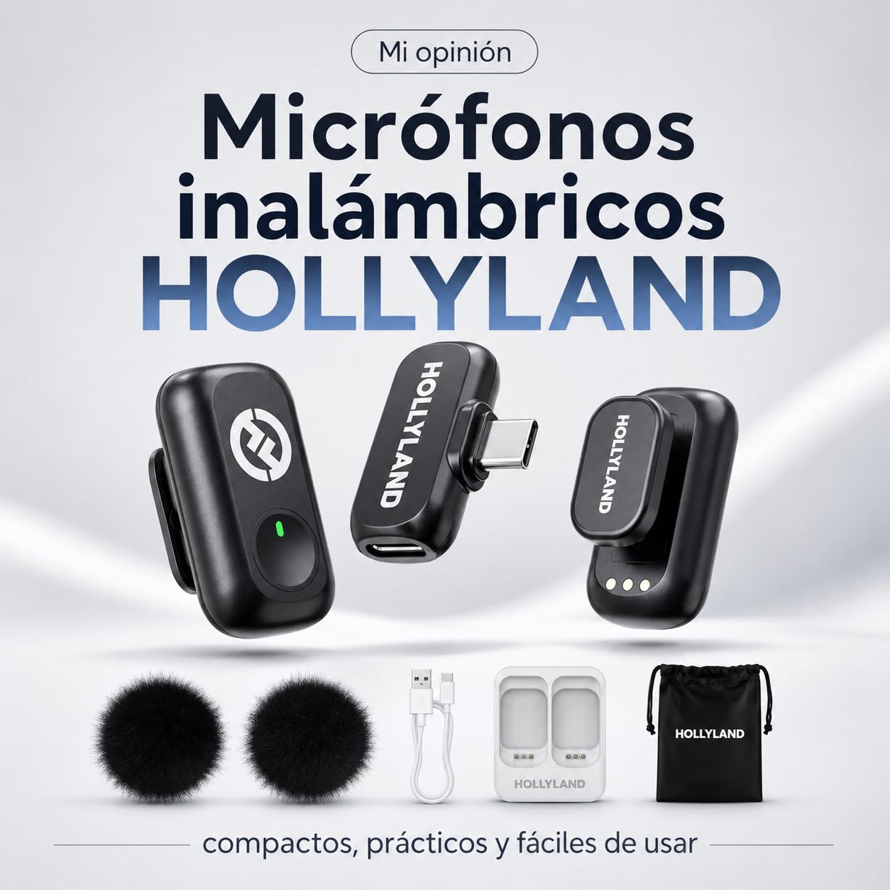 Hollyland Lark A1(2TX + USB-C RX), Wireless Microphone for iPhone & Android customer photo 1