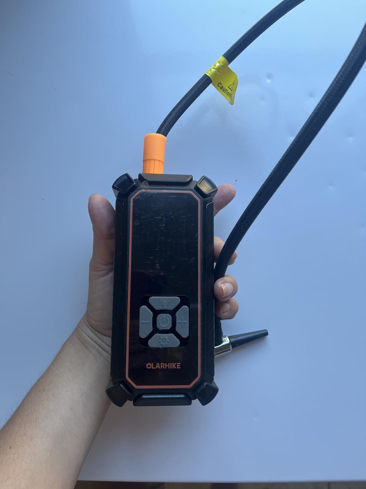OlarHike Tire Inflator Portable Air Compressor,Dual Power-3*2000mAh &12V DC customer photo 2