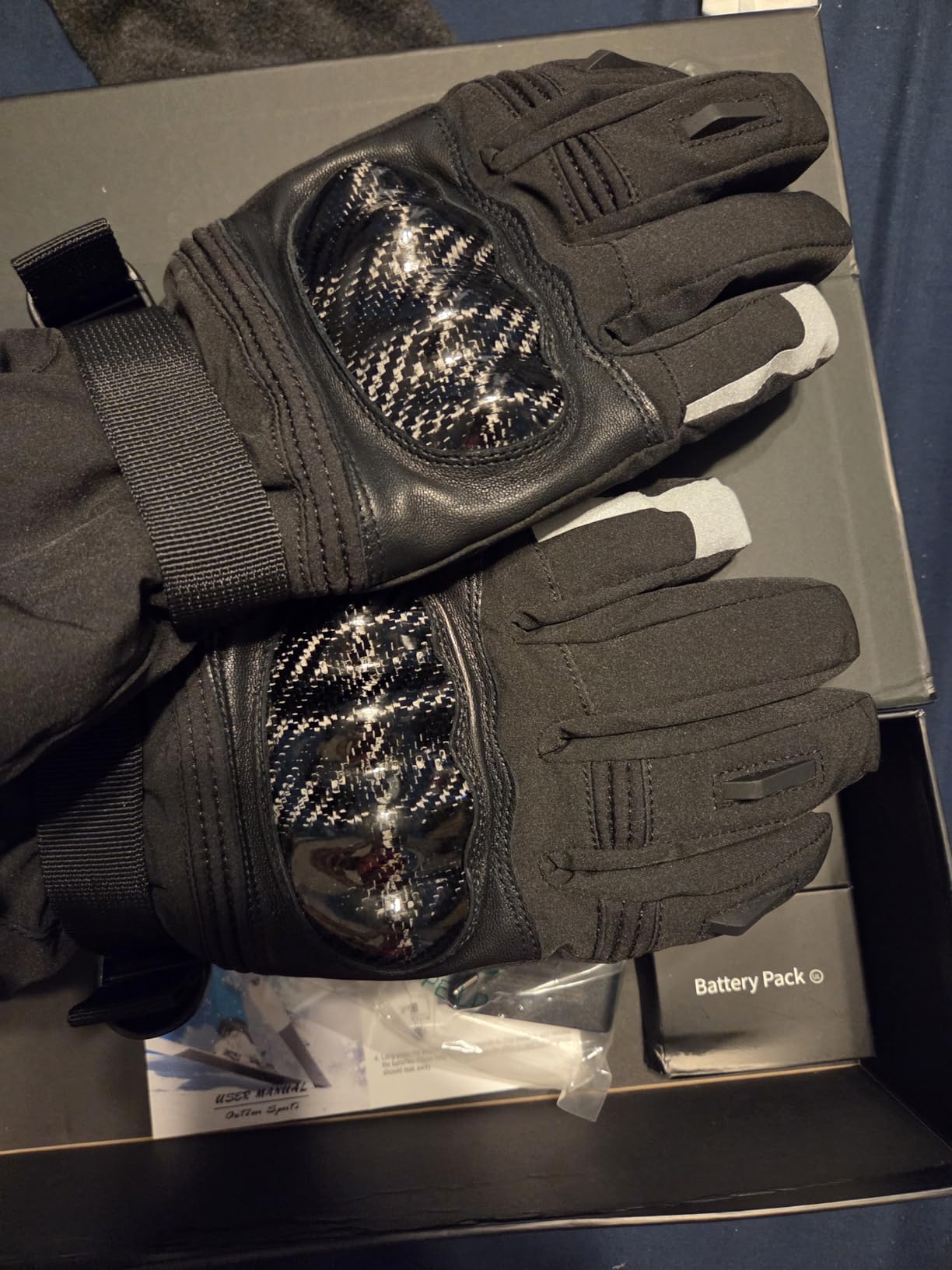 Heated Motorcycle Gloves for Men Women, Rechargeable Heated Gloves, Touchscreen Heating Gloves for Skiing, Motorcycle, Hunting, Riding customer photo 1